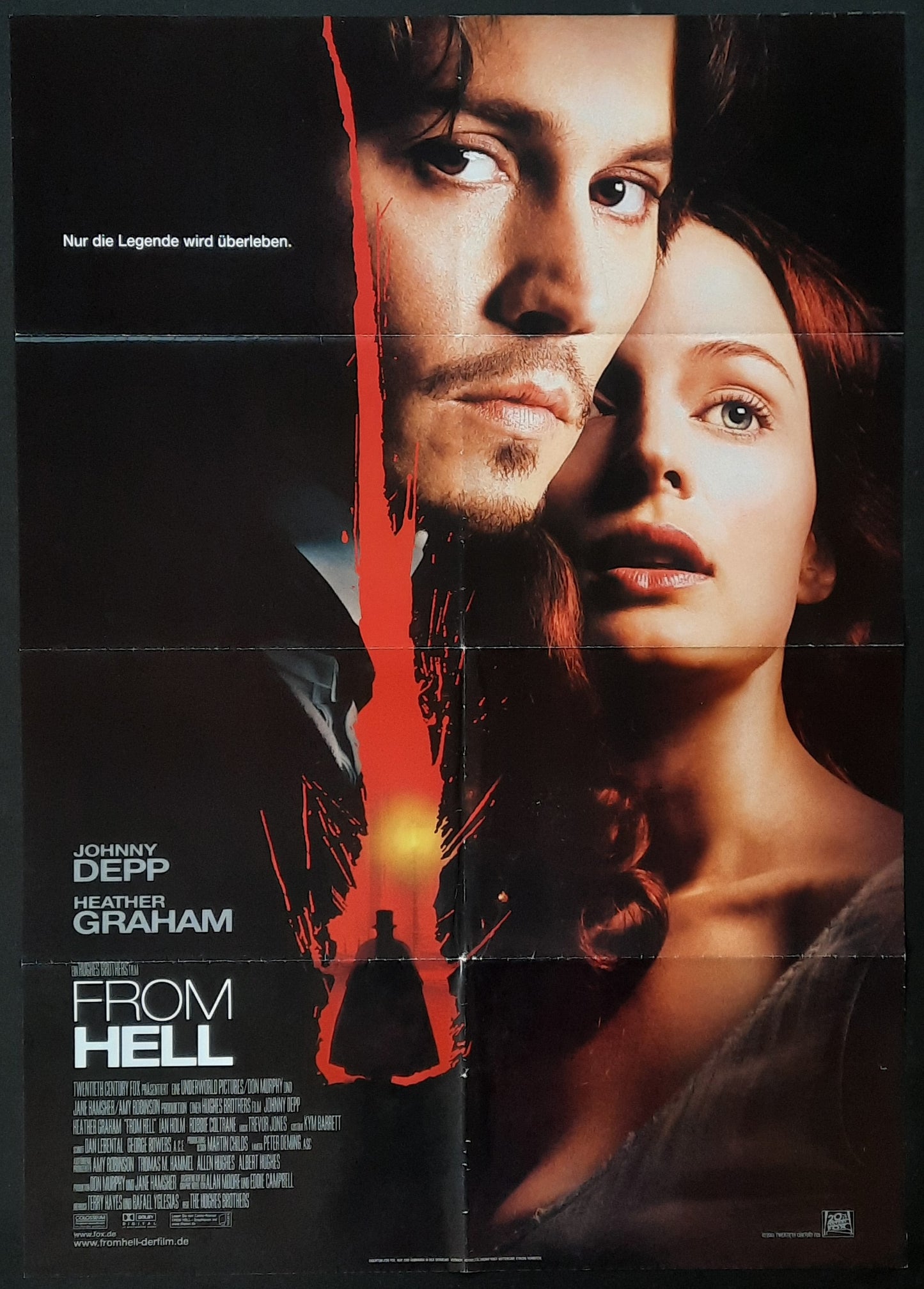 FROM HELL Original Movie Poster 2001 Johnny Depp German 1-Sheet