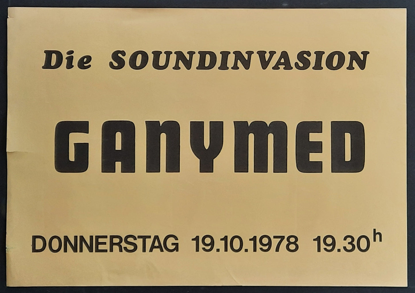 GANYMED 1978 Original Concert Poster - Austria
