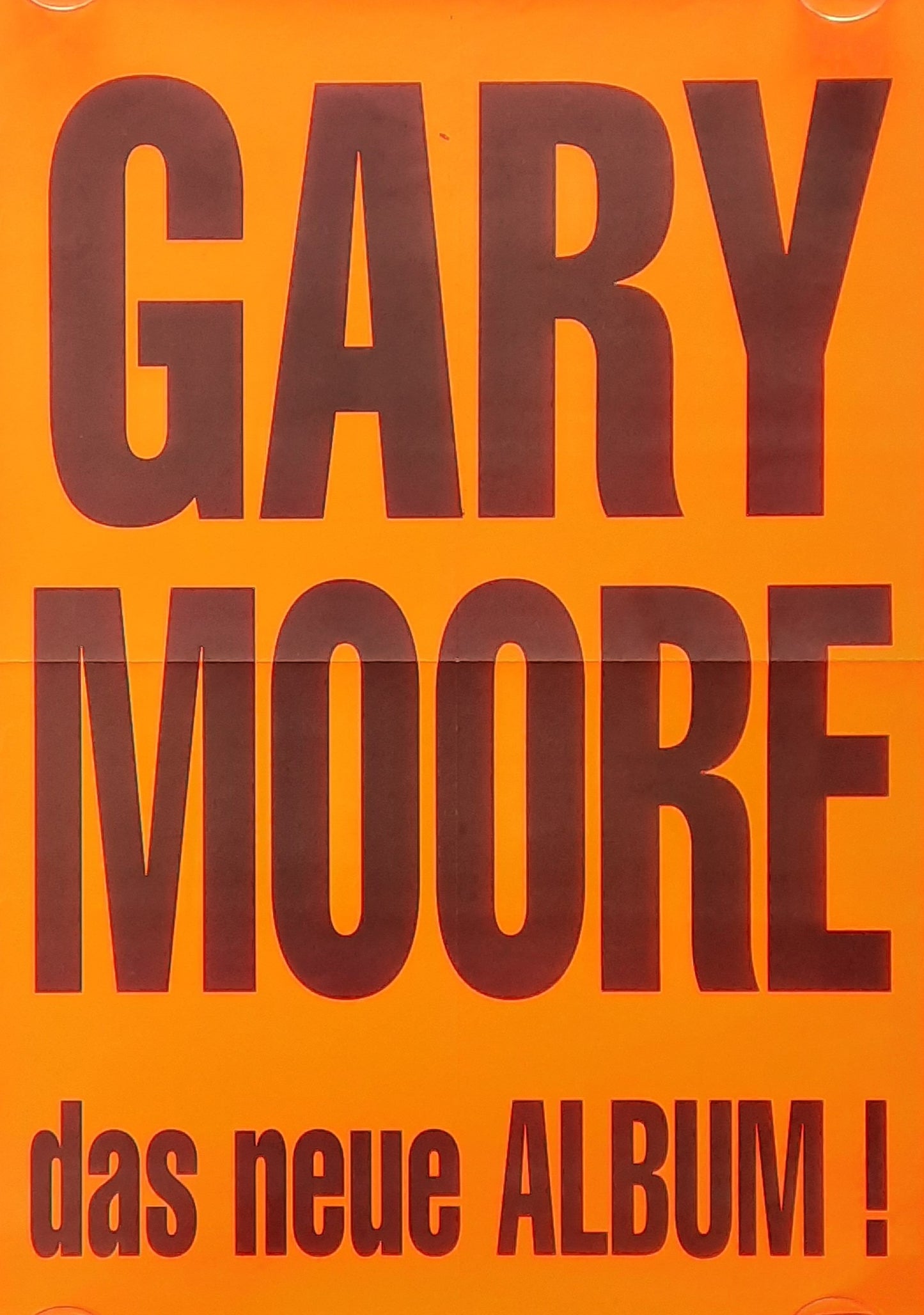 GARY MOORE Original Promotion Poster 1995 Germany 1st print 12 x 16.5 inch
