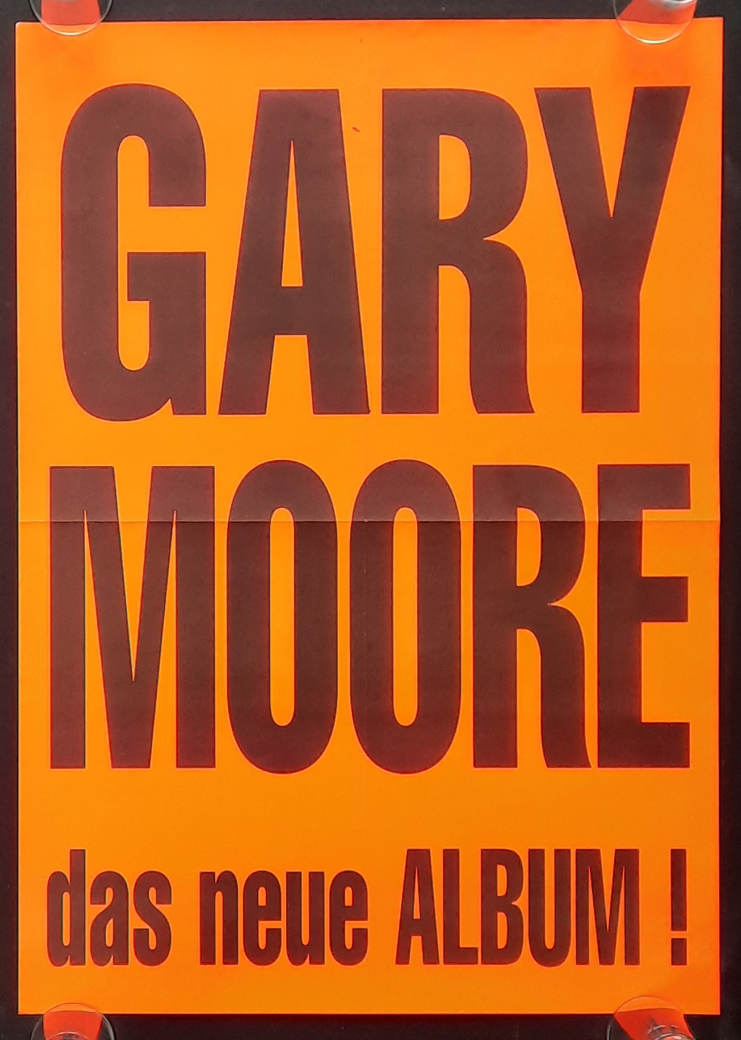 GARY MOORE Original Promotion Poster 1995 Germany 1st print 12 x 16.5 inch 1