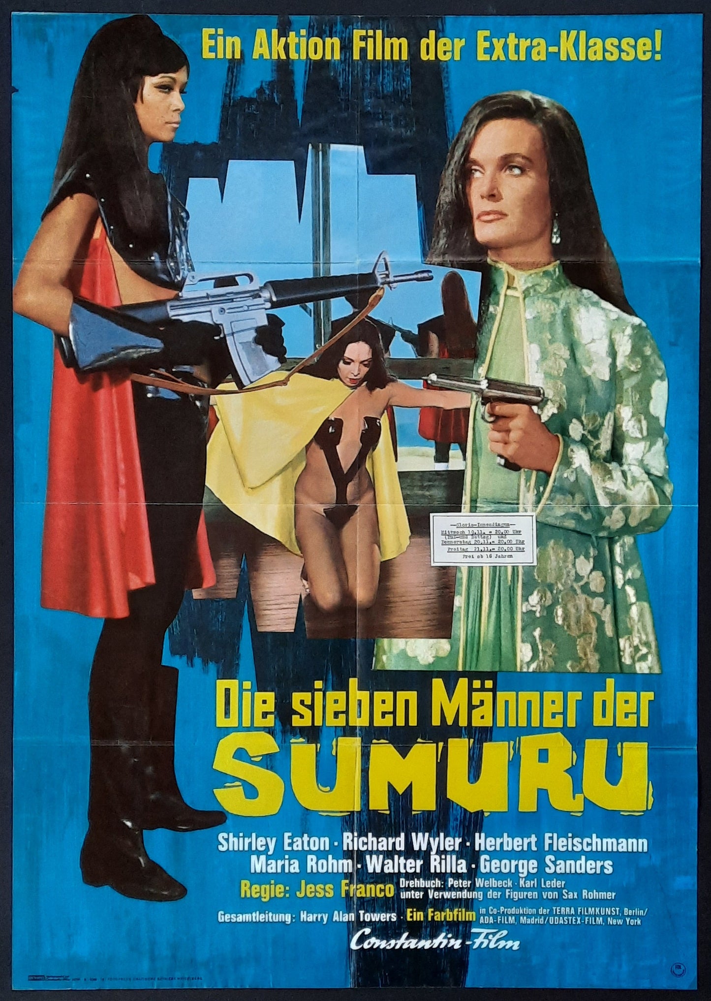 GIRL FROM RION Original Movie Poster 1969 Jess Franco German 1-Sheet Poster