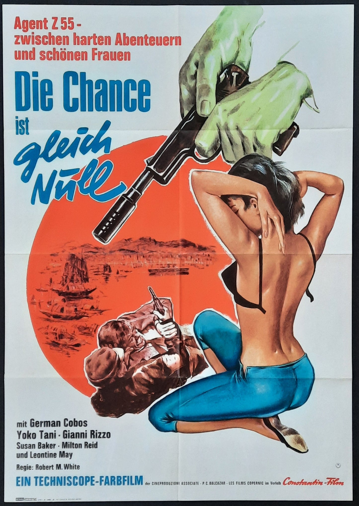 GREENLAND 2 - THE RIP Original Movie Poster 1965 Roberto Bianchi Montero German 1-Sheet Poster