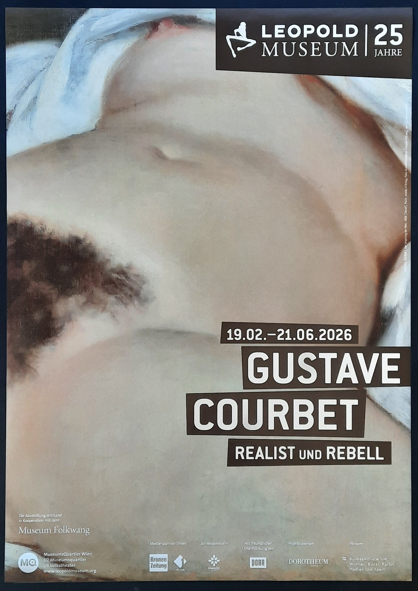 GUSTAVE CORBET 2026 Original Exhibition Poster - Leopold Museum Vienna Austria V1