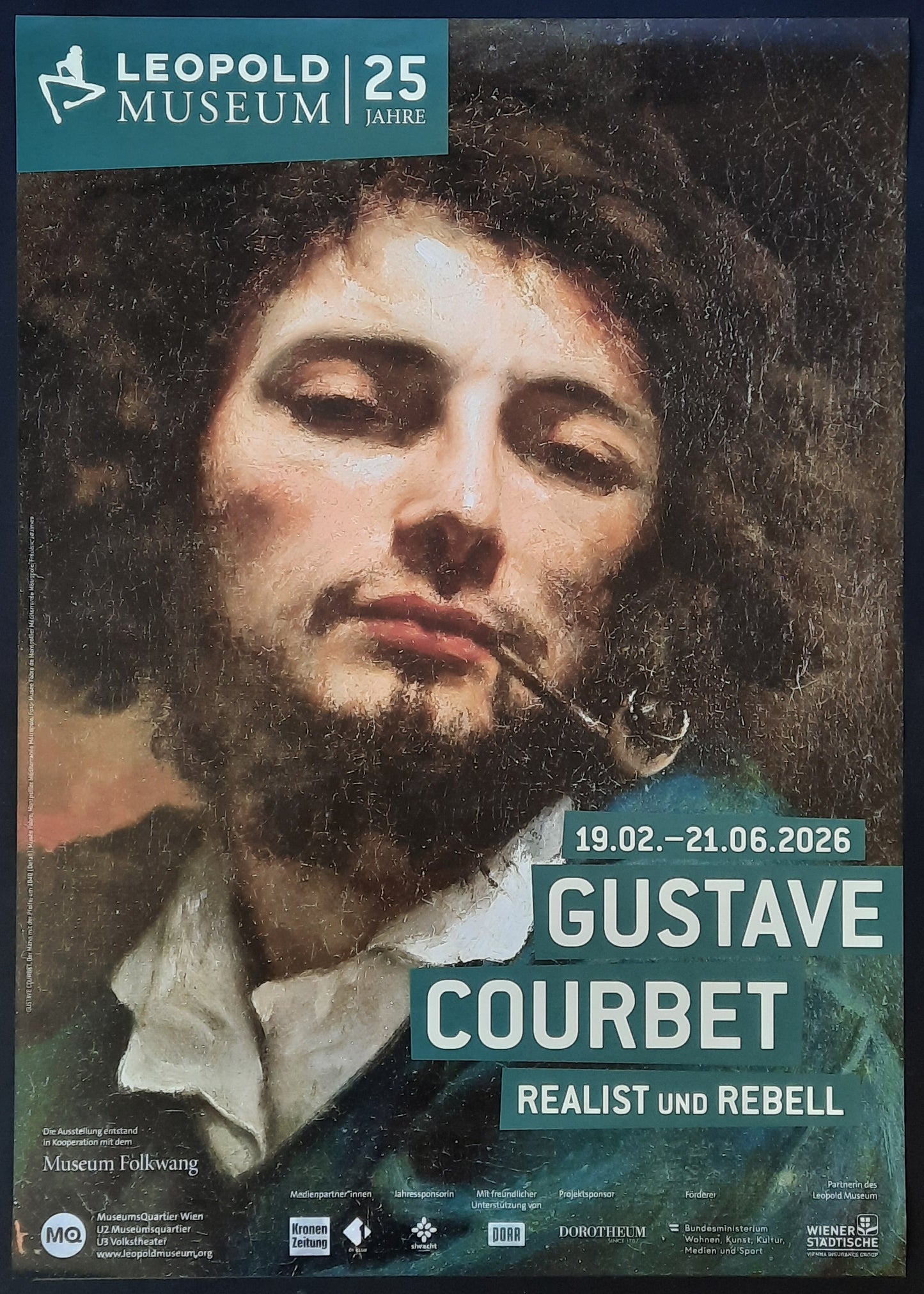 GUSTAVE CORBET 2026 Original Exhibition Poster - Leopold Museum Vienna Austria V2