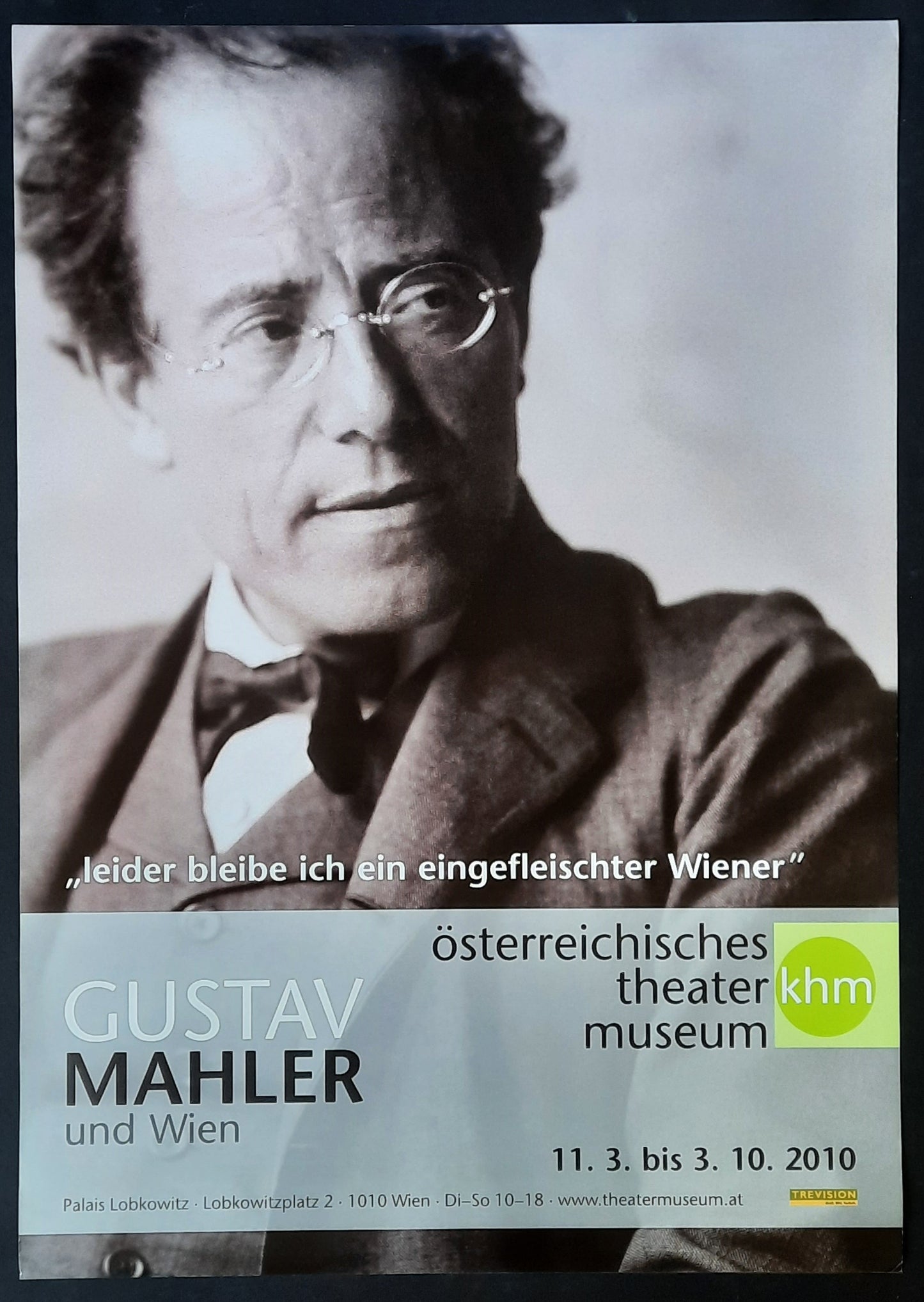 GUSTAV MAHLER Original Exhibition Poster 2010 Vienna Austria 1