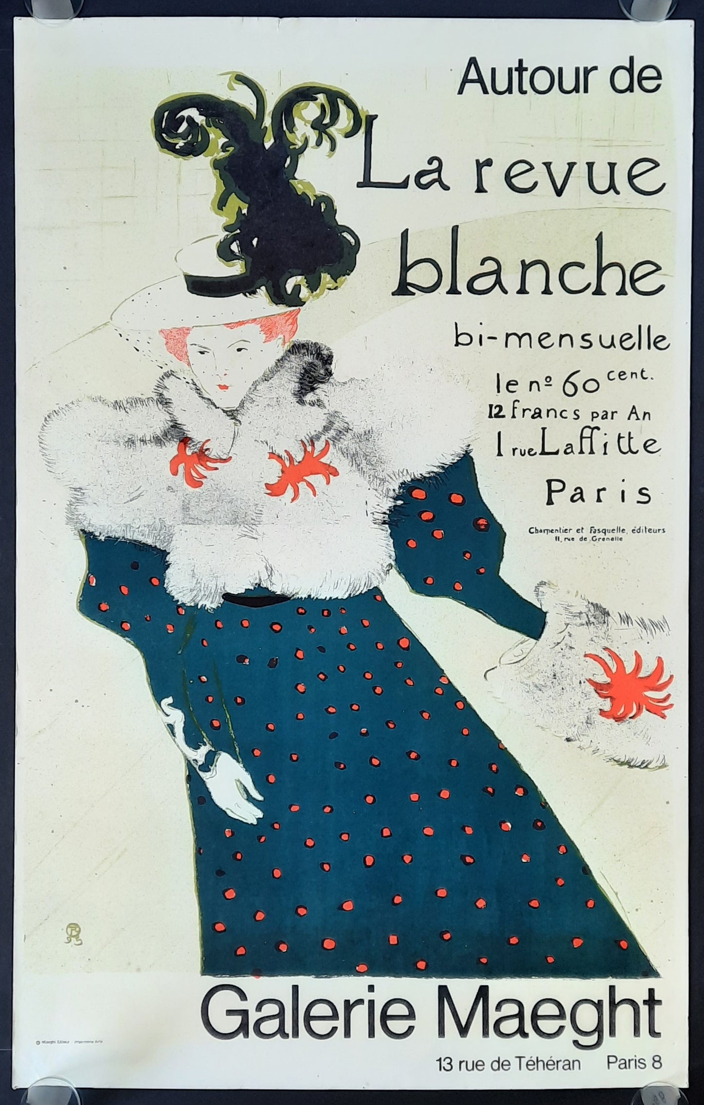 HENRI DE TOULOUSE-LAUTREC Original Exhibition Poster 1970s Maeght Paris France