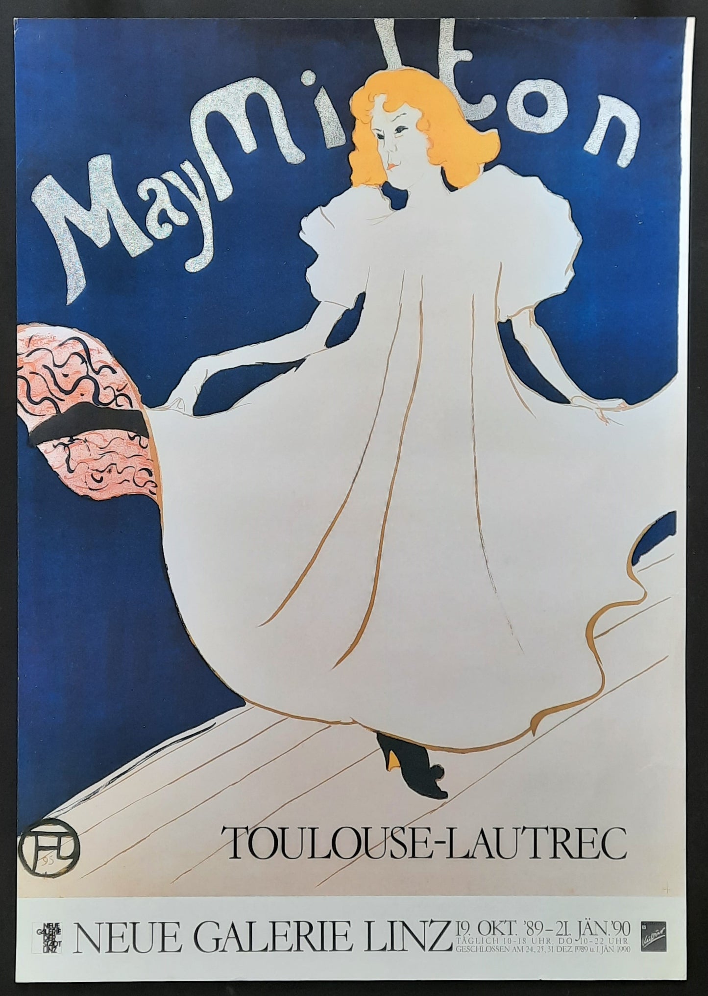 HENRI DE TOULOUSE-LAUTREC Original Exhibition Poster 1989 Linz Austria 1