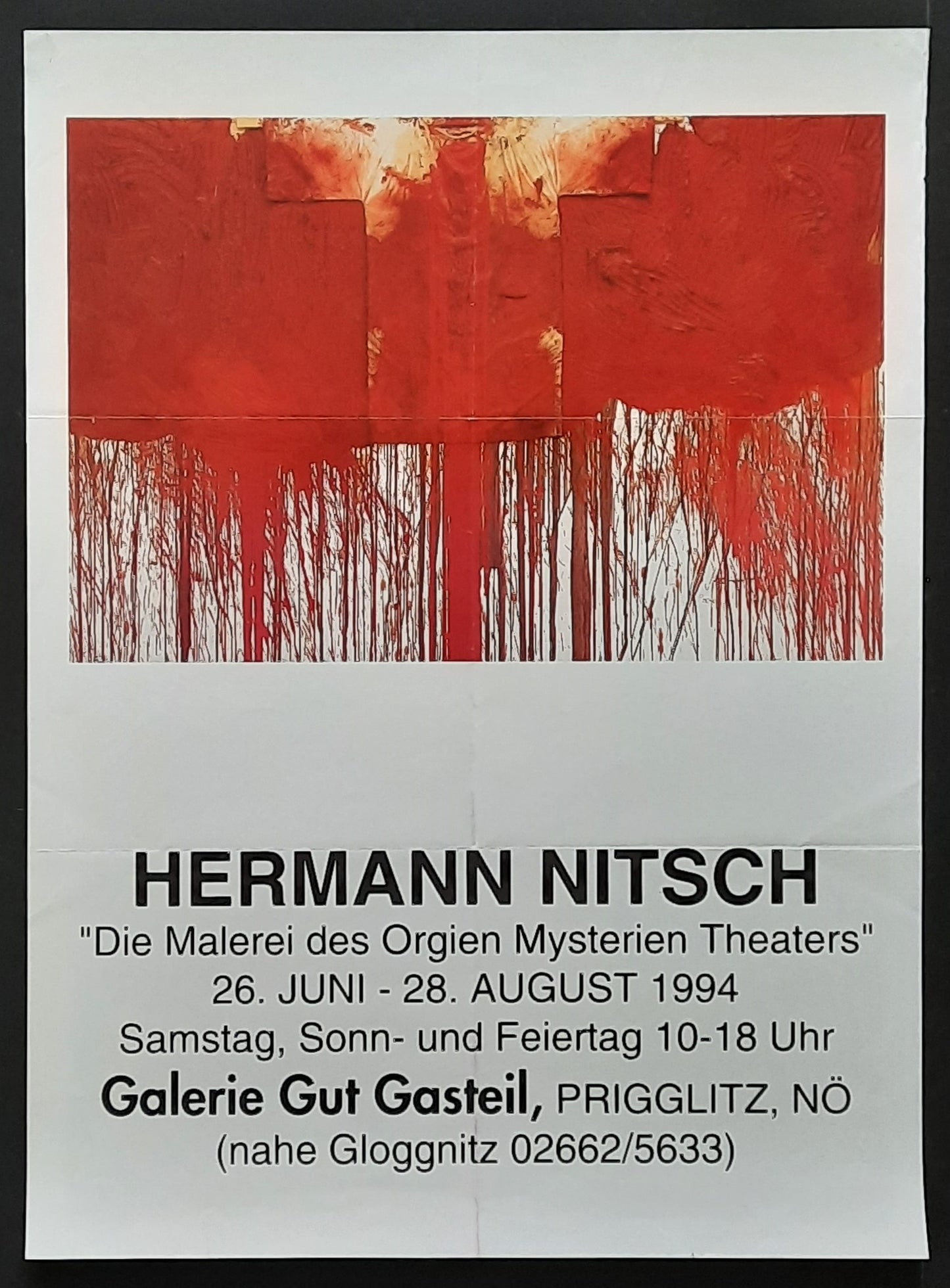 HERMANN NITSCH Original Exhibition Poster 1994 Prigglitz Austria 1