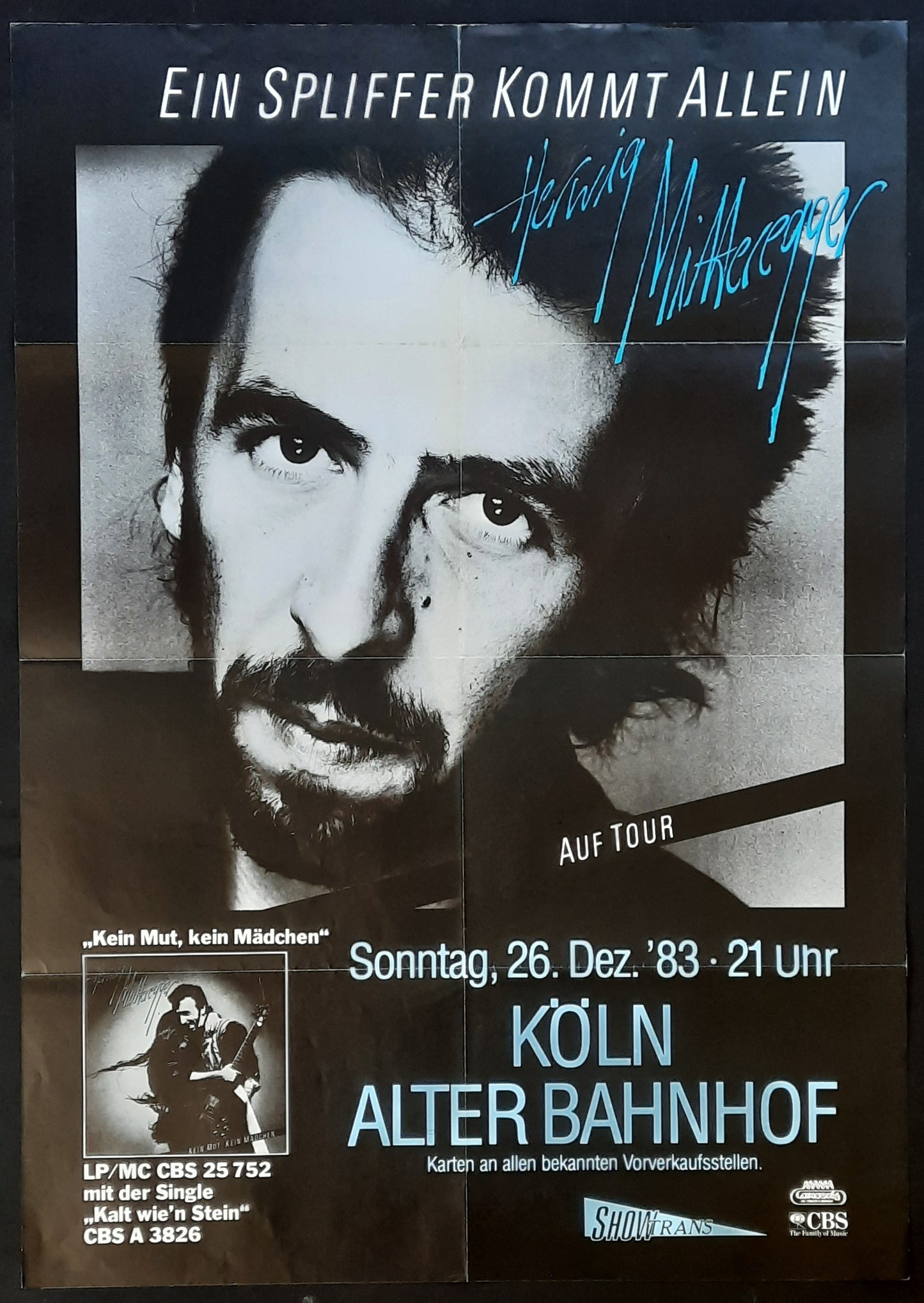 HERWIG MITTEREGGER Original Concert Poster December 26, 1983 Köln Germany