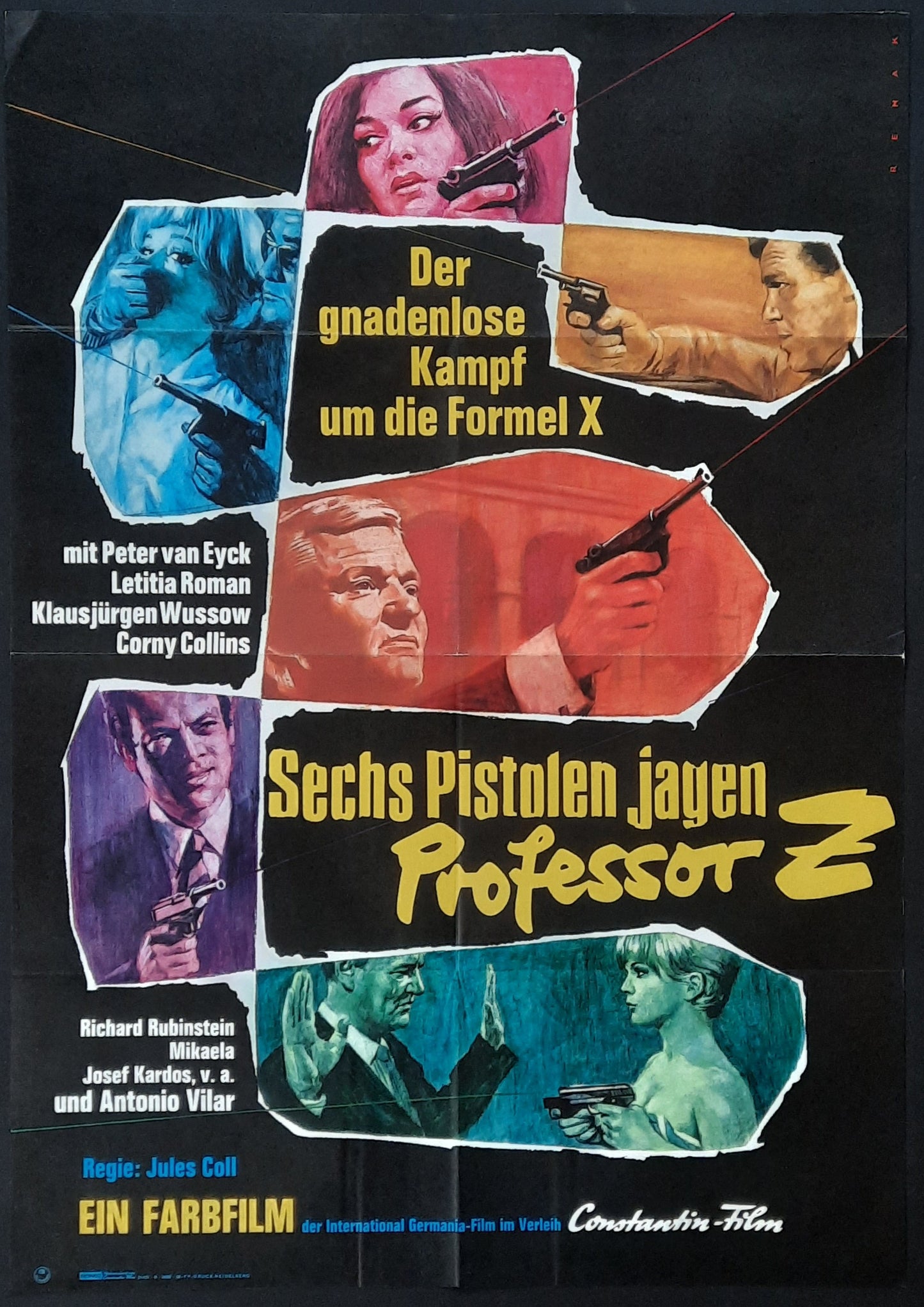 HIGH SEASON FOR SPIES Original Movie Poster 1966 Jules Coll German 1-Sheet Poster