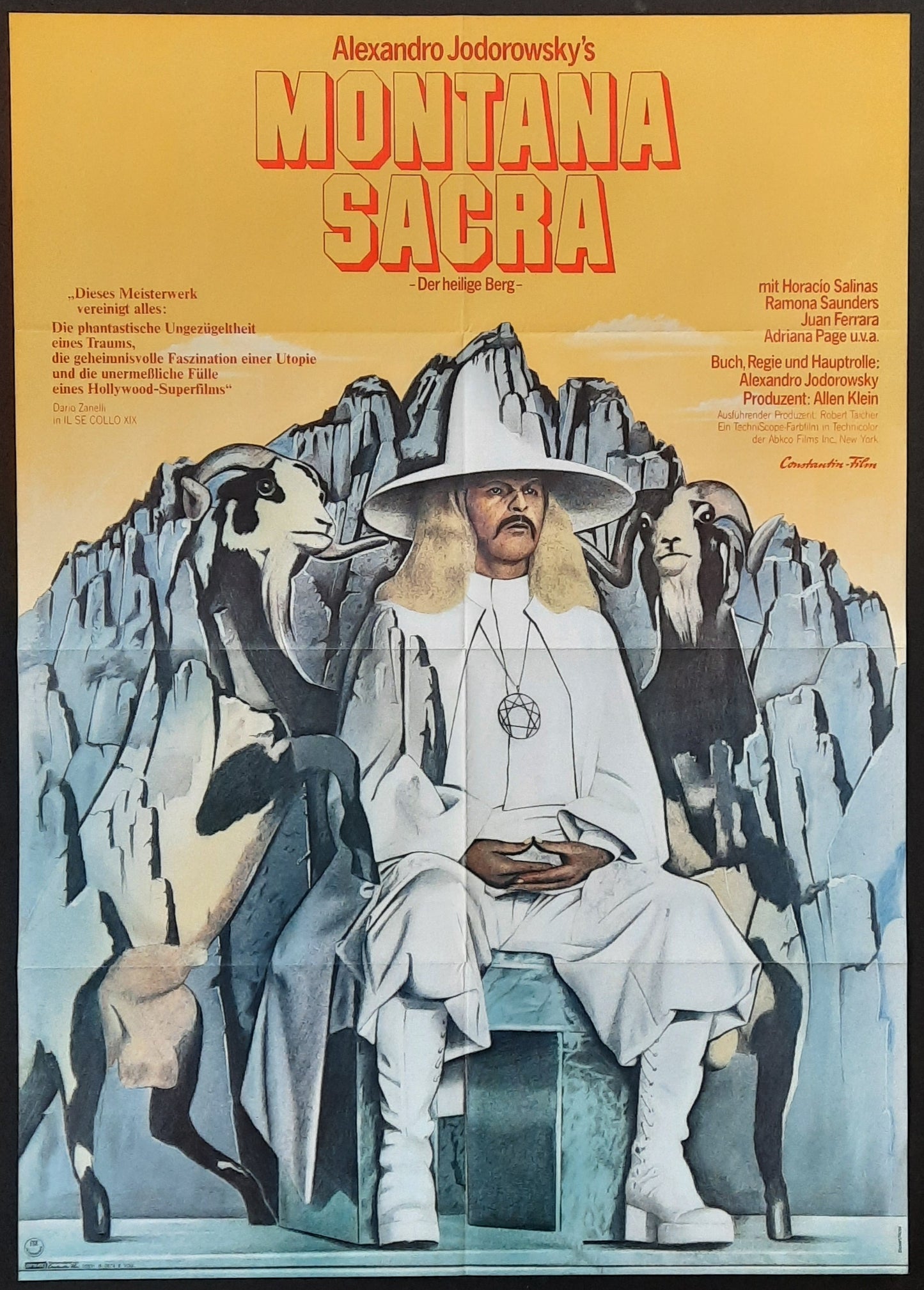 HOLY MOUNTAIN Original Movie Poster 1973 Alexandro Jodorowsky German 1-Sheet