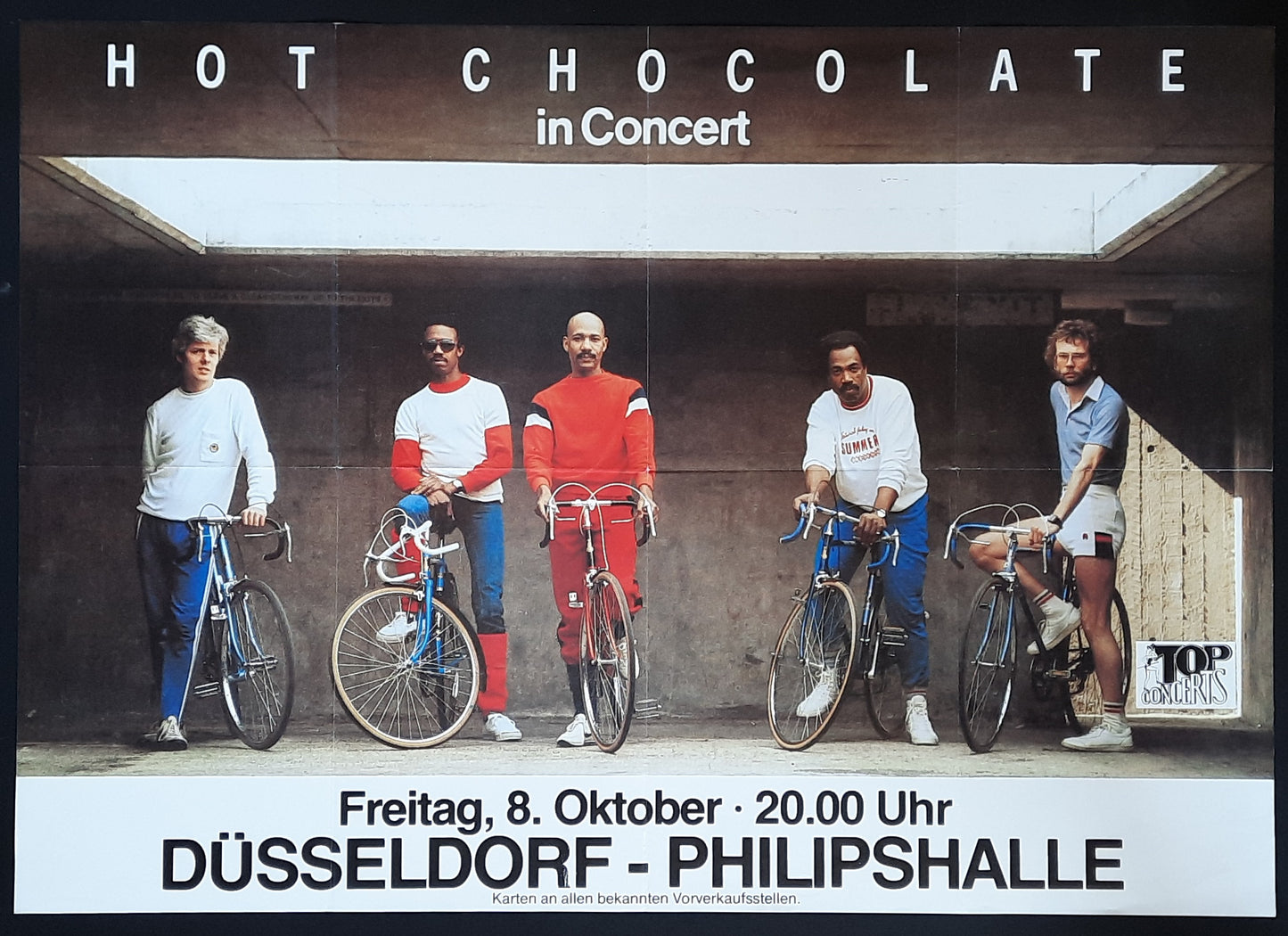 HOT CHOCOLATE Original Concert Poster October 8, 1980 Duesseldorf Germany 1