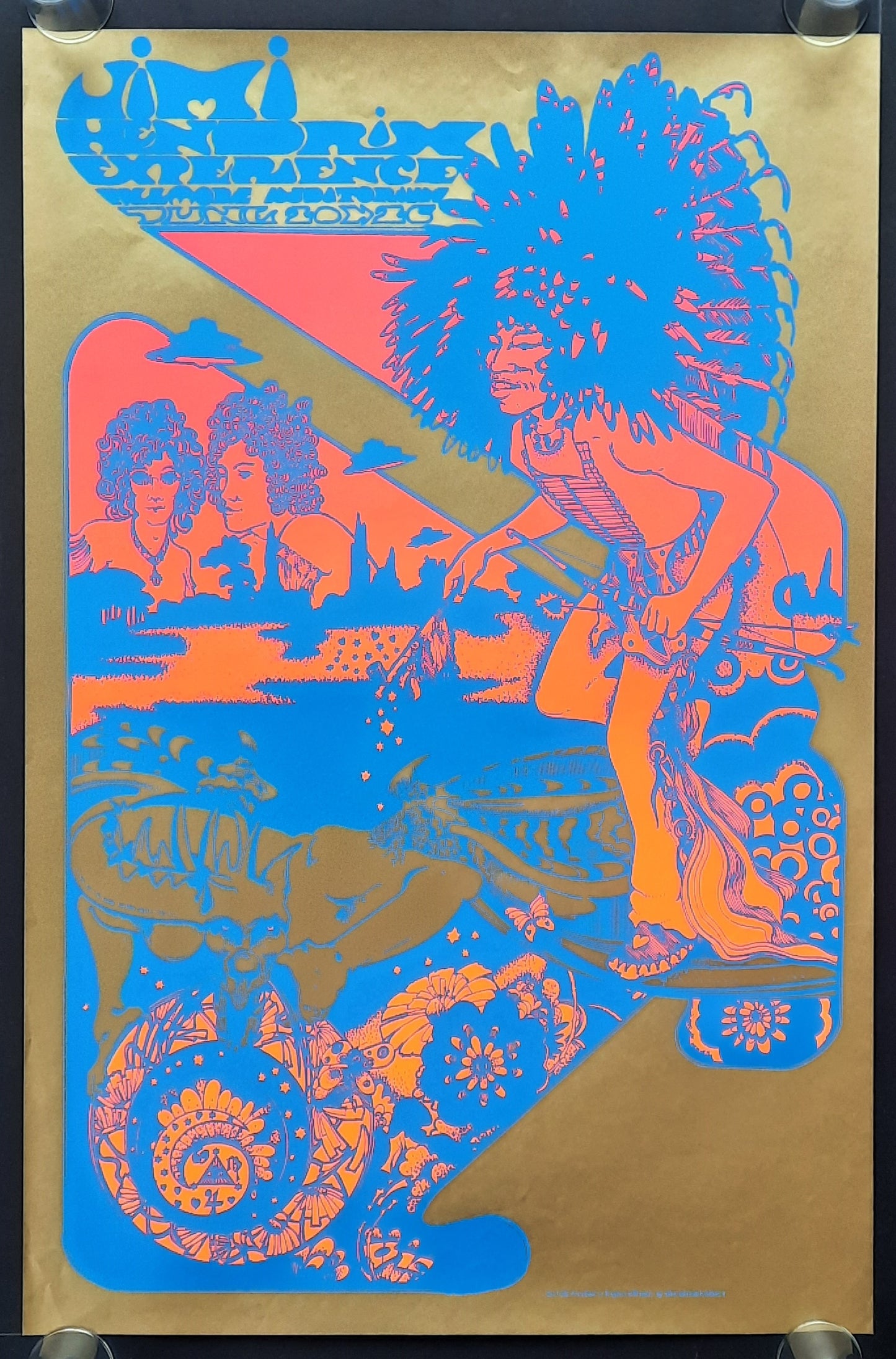 JIMI HENDRIX 1967 Hapshash U.K. Fillmore Head Shop Poster