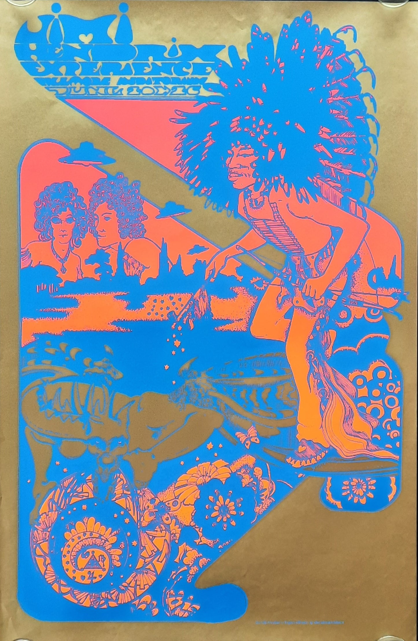 JIMI HENDRIX 1967 Hapshash U.K. Fillmore Head Shop Poster