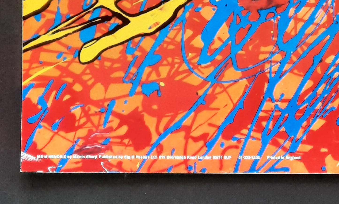 JIMI HENDRIX 1970 Promotion Poster "Explosion" by Martin Sharp 2nd print