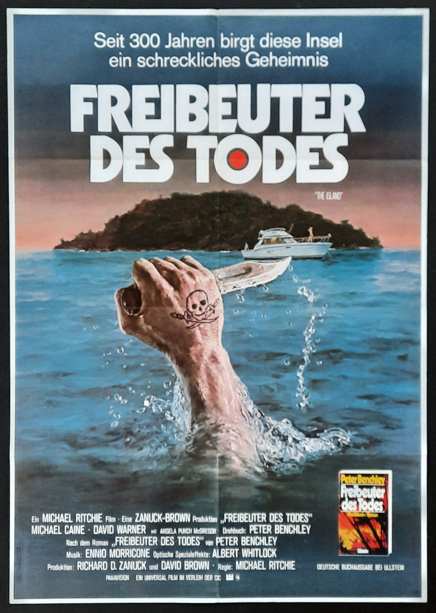 ISLAND Original Movie Poster 1980 Michael Caine German 1-Seet