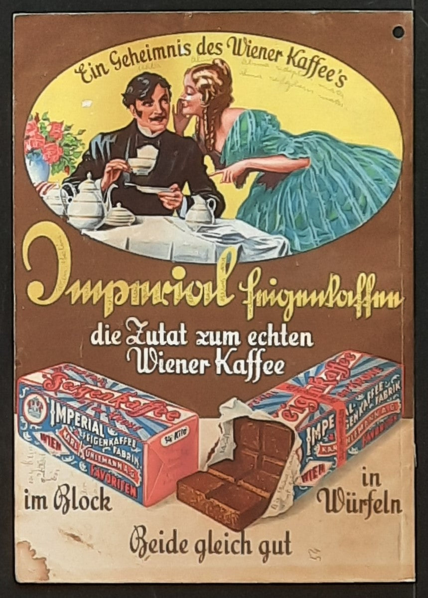 IMPERIAL FEIGENKAFFEE WIEN 1925 Austrian newspaper advertisement for Imperial coffee 8 x 12 inch