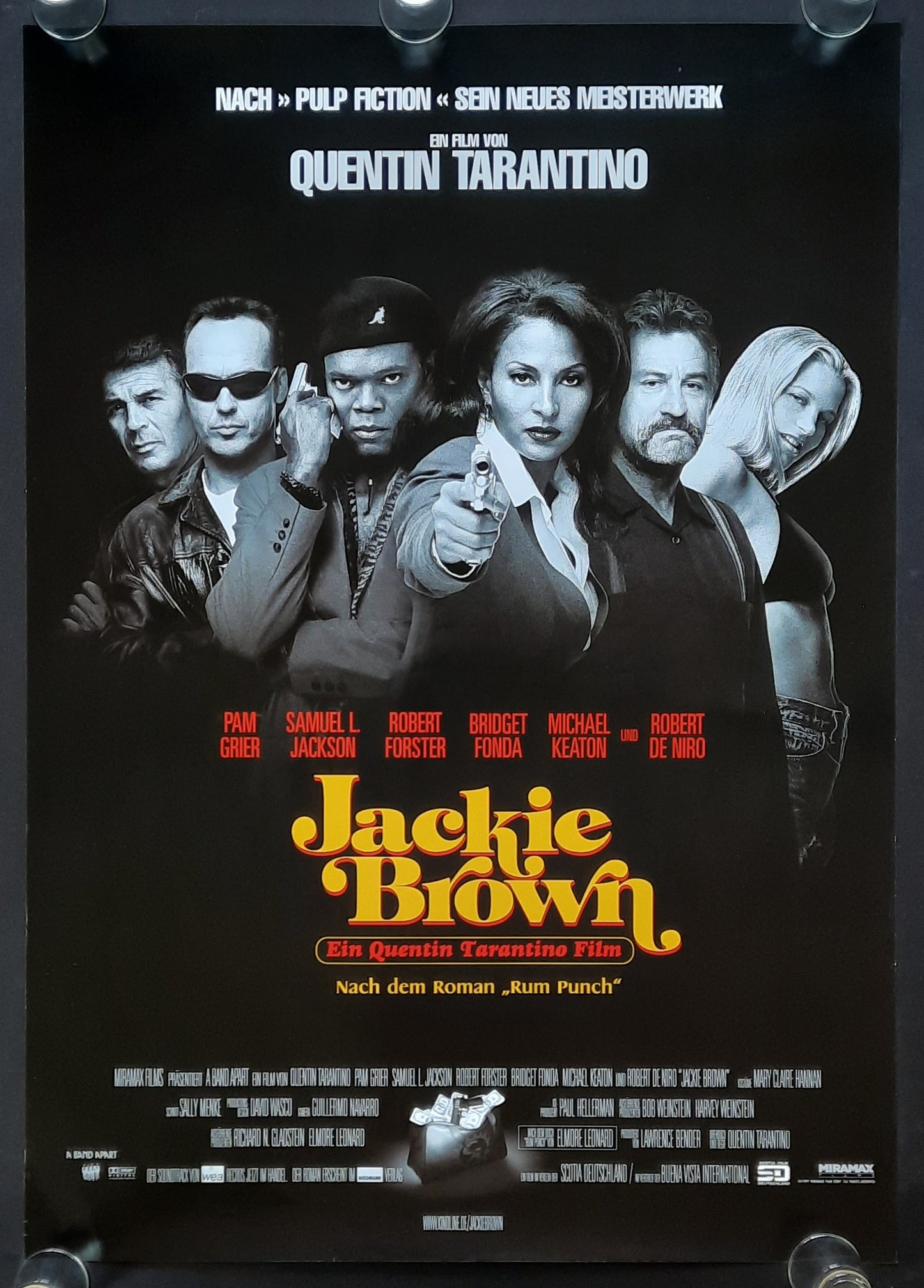 JACKIE BROWN Original Movie Poster 1997 Tarantino Grier Jackson Keaton German 1-Sheet Rolled 1