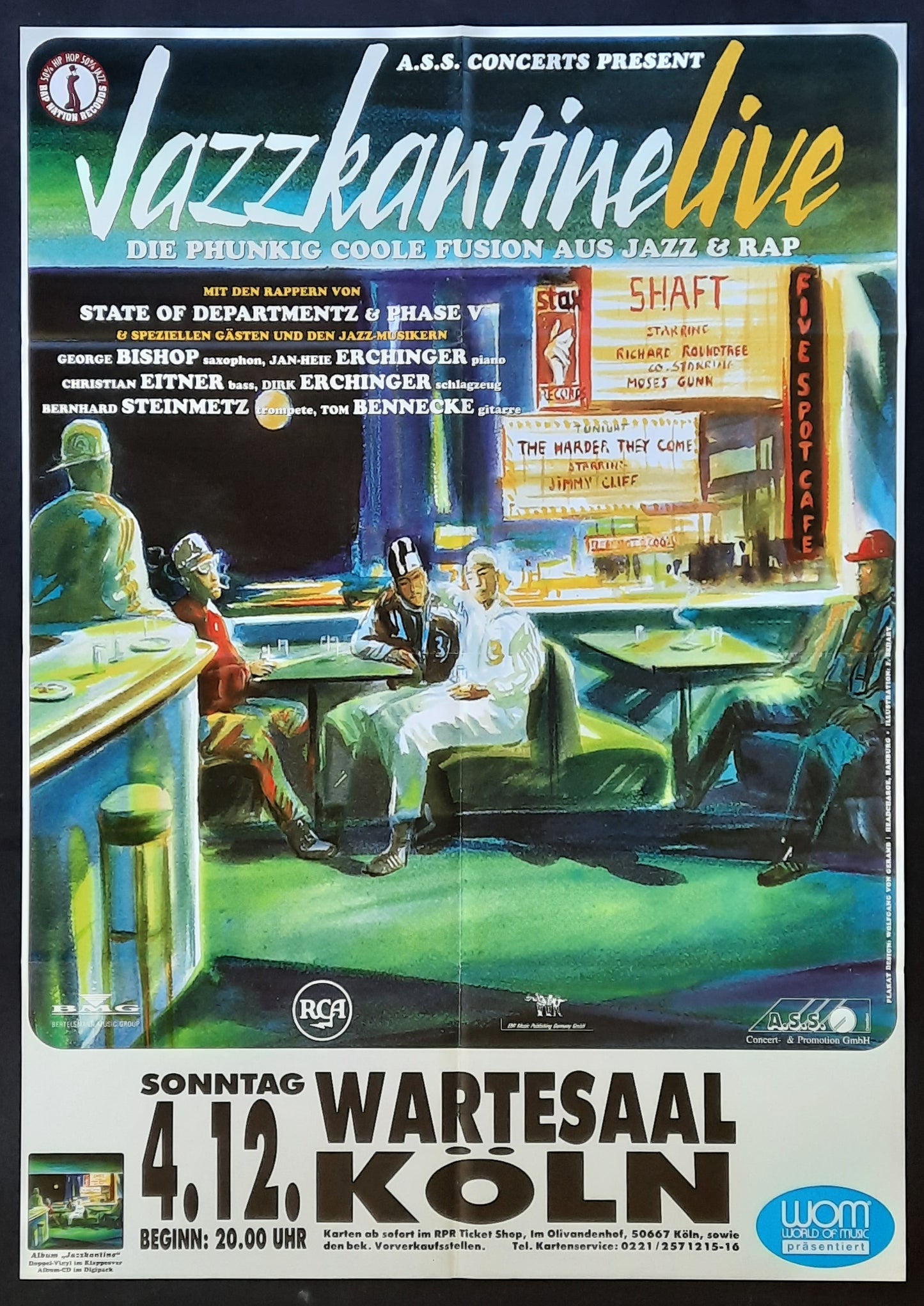 JAZZKANTINE Original Concert Poster December 4, 1994 Cologne Germany