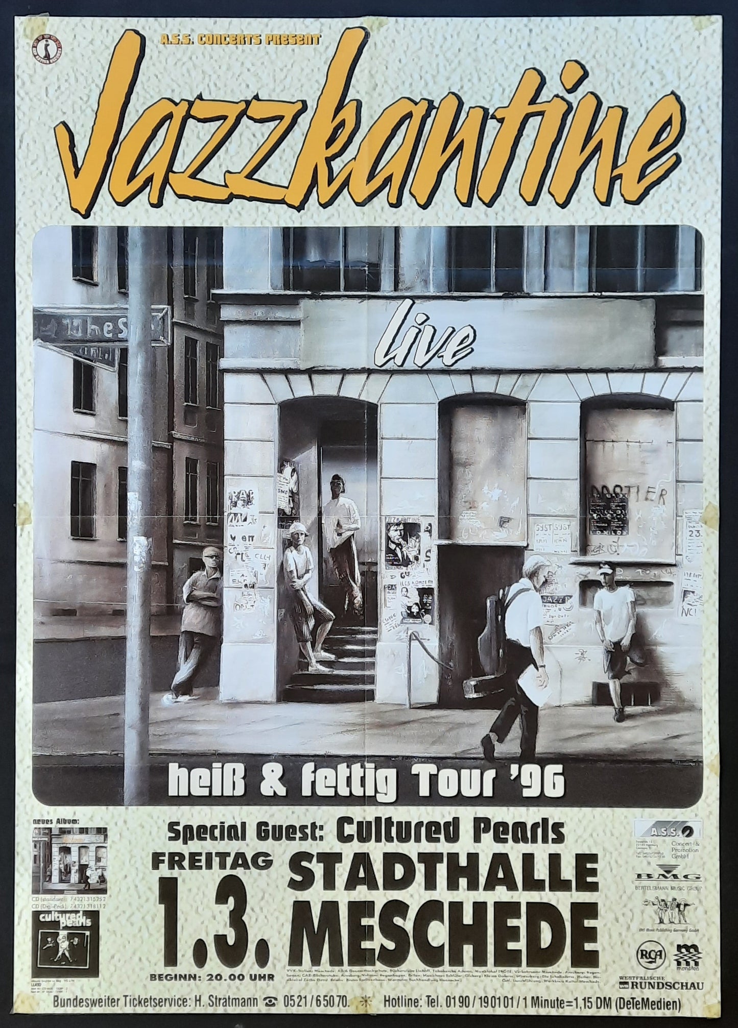 JAZZKANTINE Original Concert Poster March 1, 1996 Meschede Germany