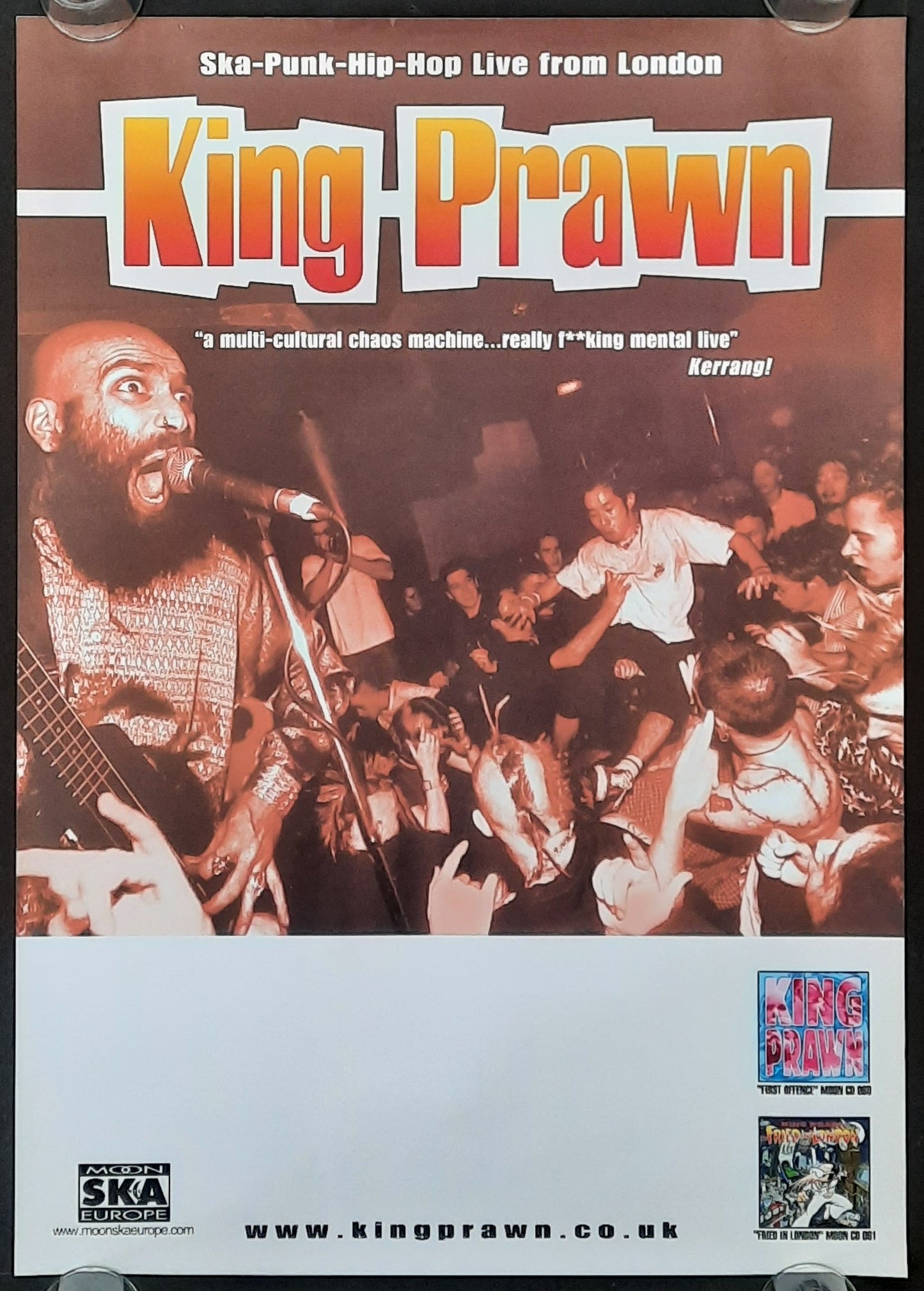 KING PRAWN Original Concert Poster 2013 European Tour 42x59d (8) 1