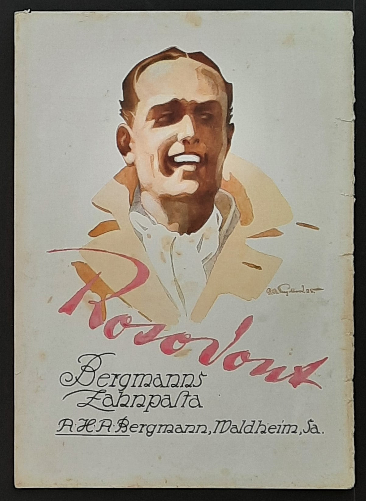 KALODONT 1930 German newspaper ad for Kalodont toothpaste 11 x 15 inch