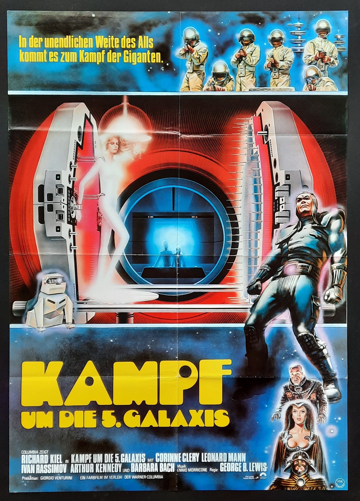 BATTLE FOR GALAXIS No. 5 (L'umanoide) Original Movie Poster 1979 Aldo Lado Richard Kiel Ennio Morricone German 1-Sheet