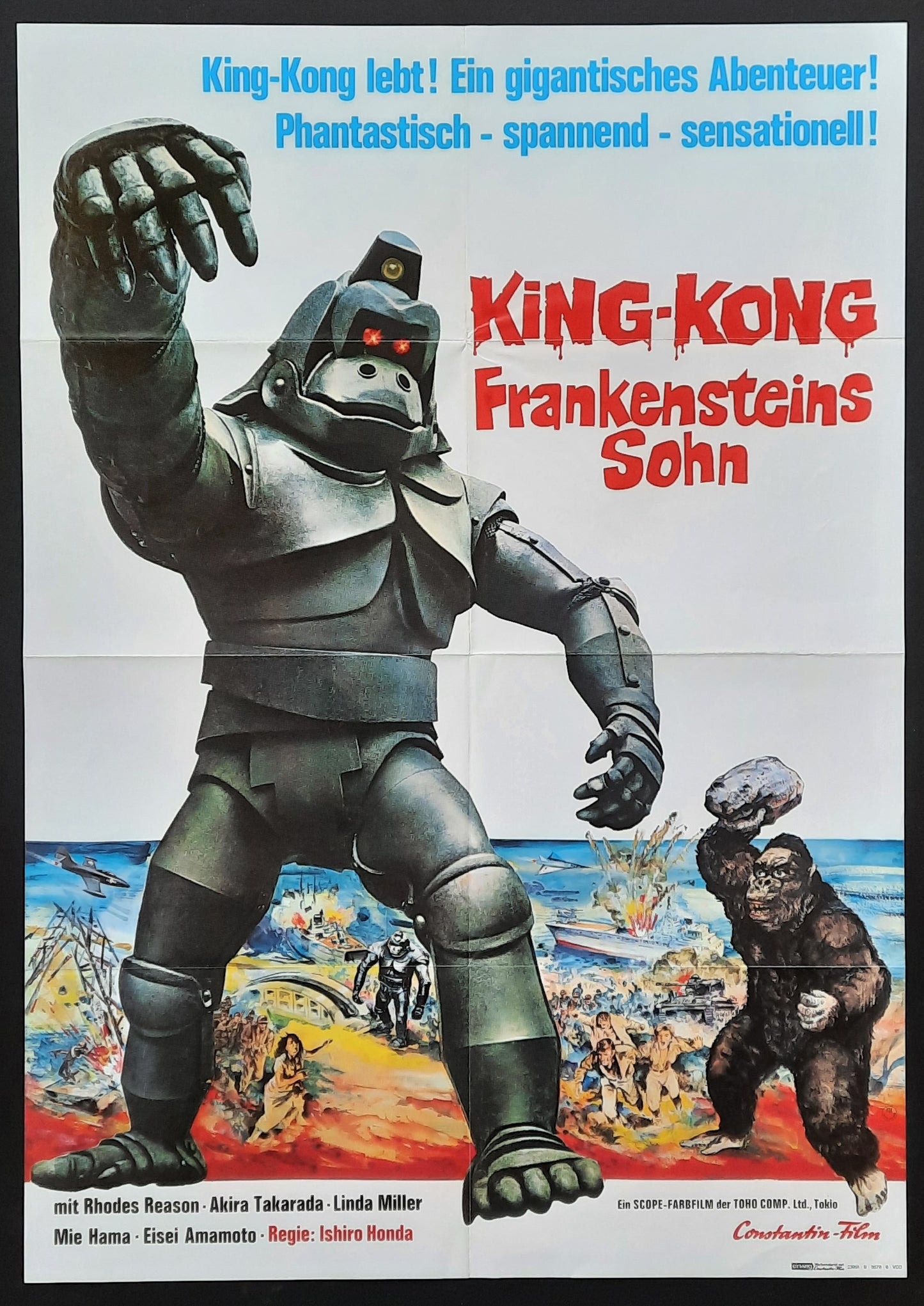 KING KONG ESCAPES 1970 Rhodes Reason German 1 Sheet Movie Poster