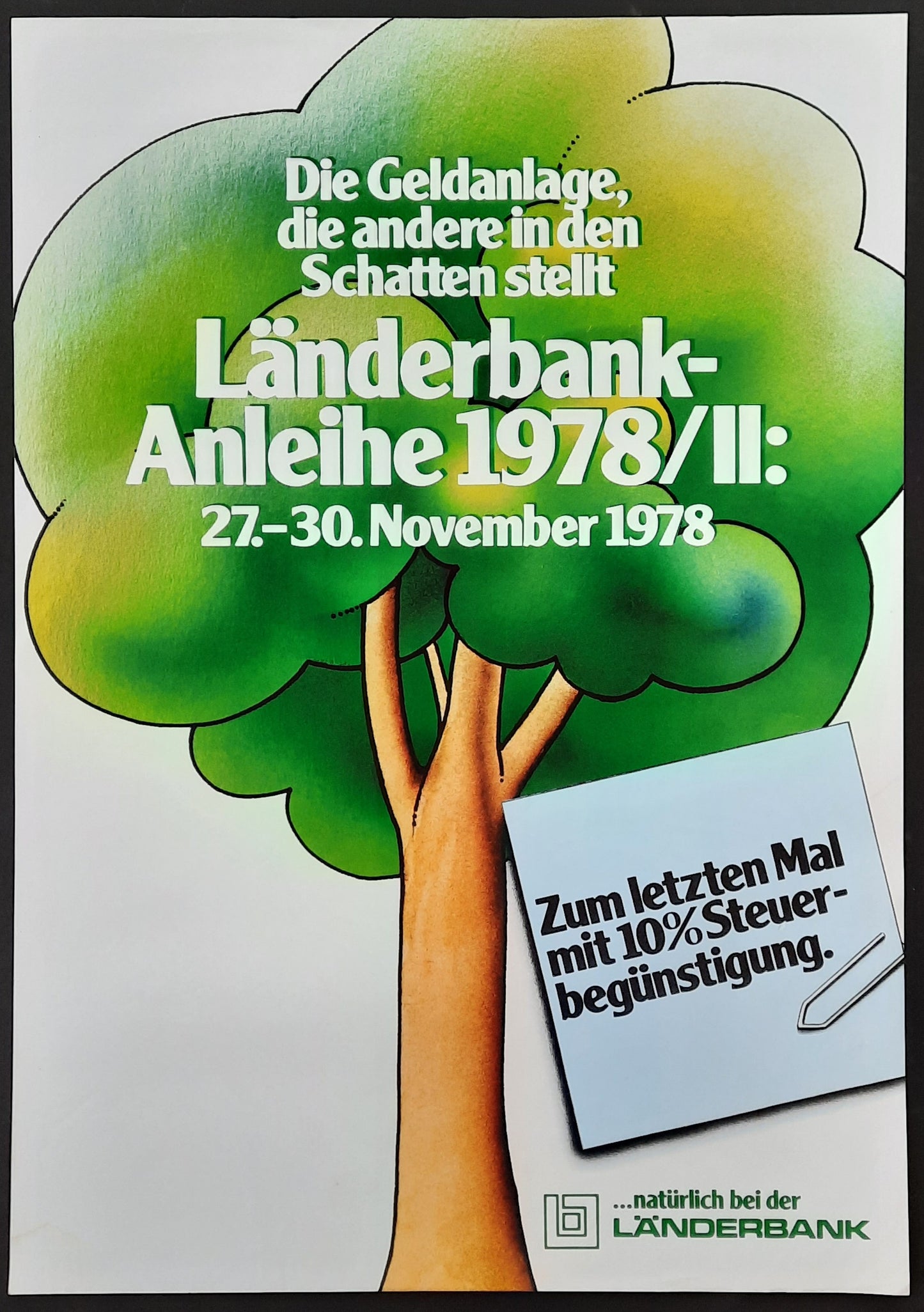 LÄNDERBANK ANLEIHE Original Advertising Poster 1978 Austria 1