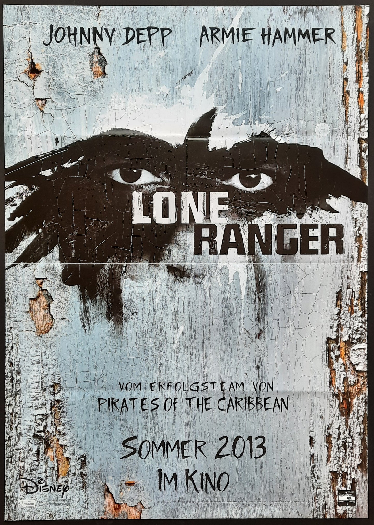 LONE RANGER Original Movie Poster Teaser 2013 Johnny Depp German 1-Sheet Poster