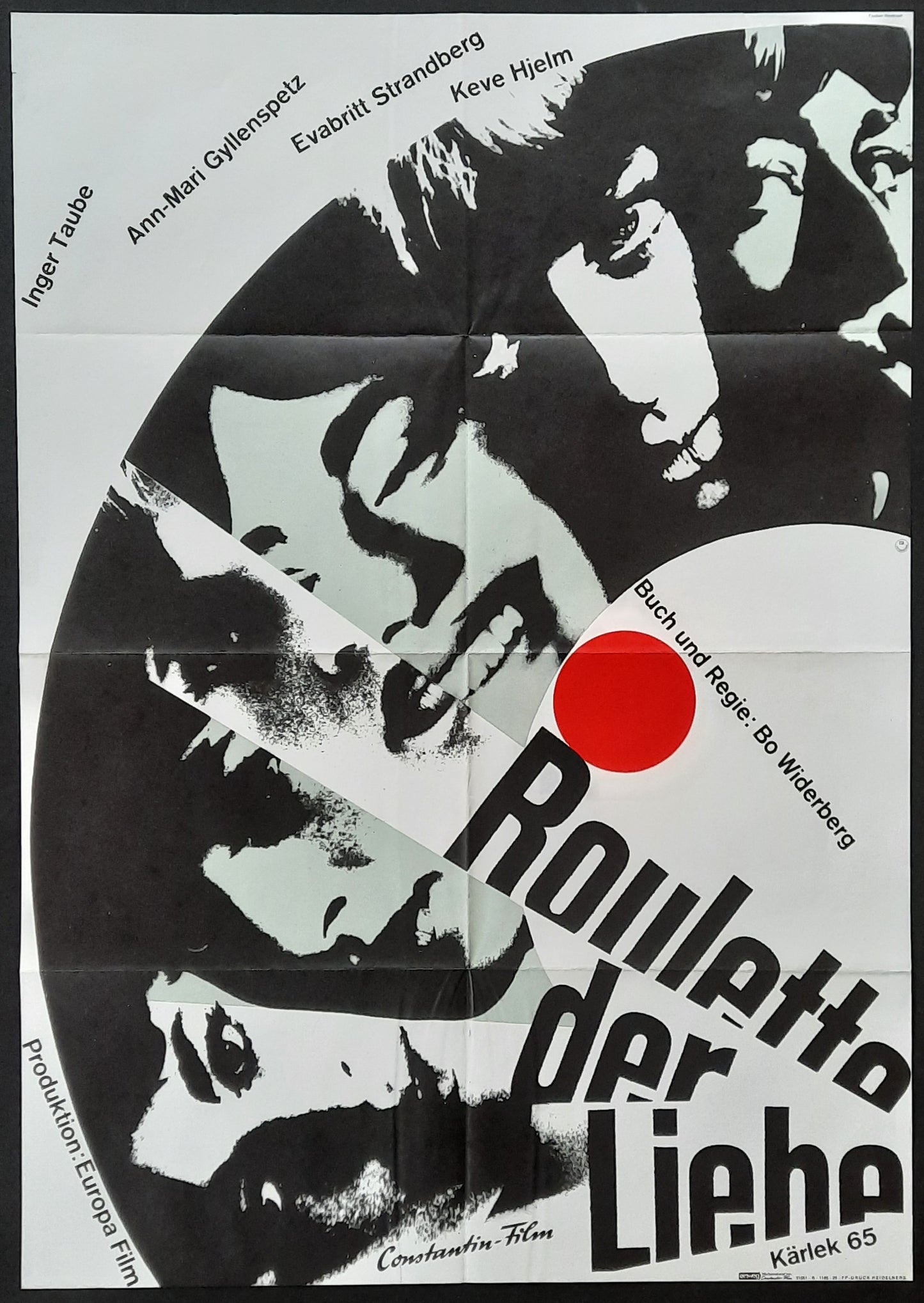 LOVE 65 Original Movie Poster 1965 Bo Wiederberg German 1-Sheet