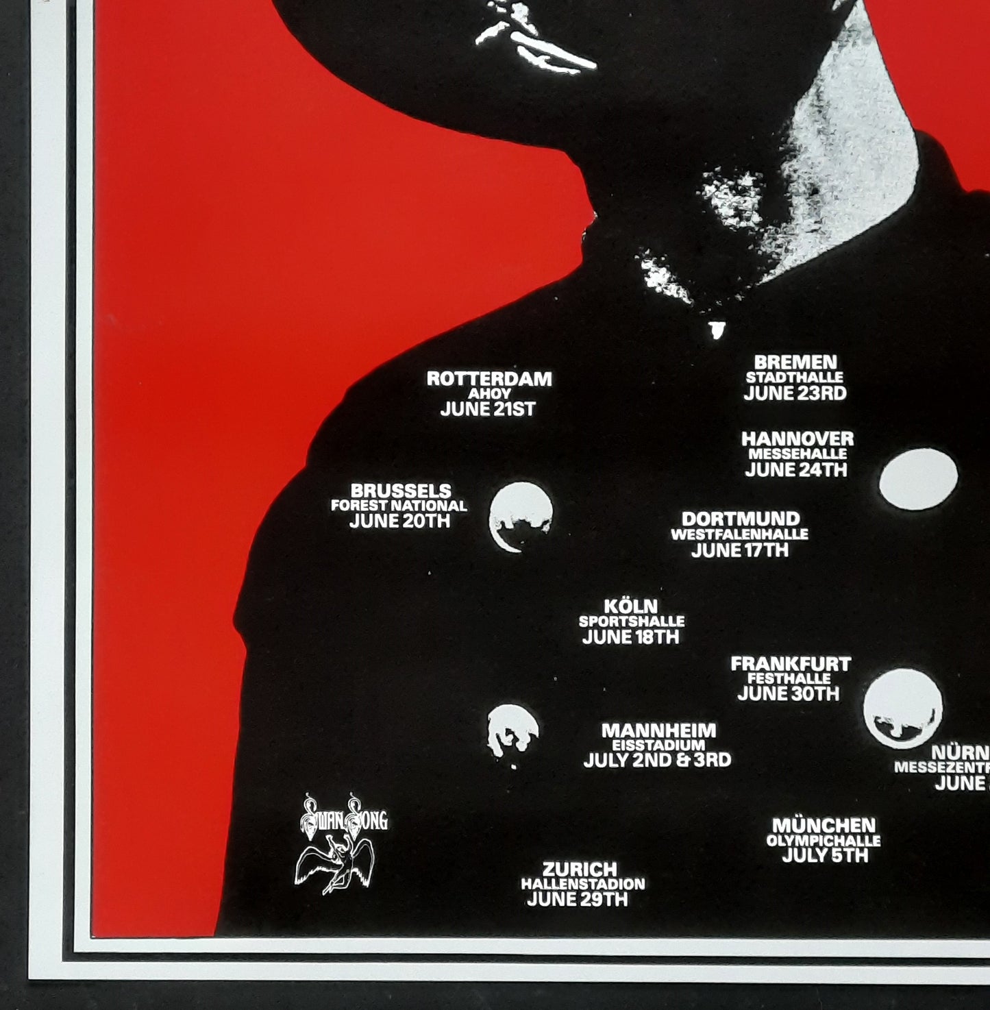 LED ZEPPELIN 1980 Tour Over Europe Poster 1st Print