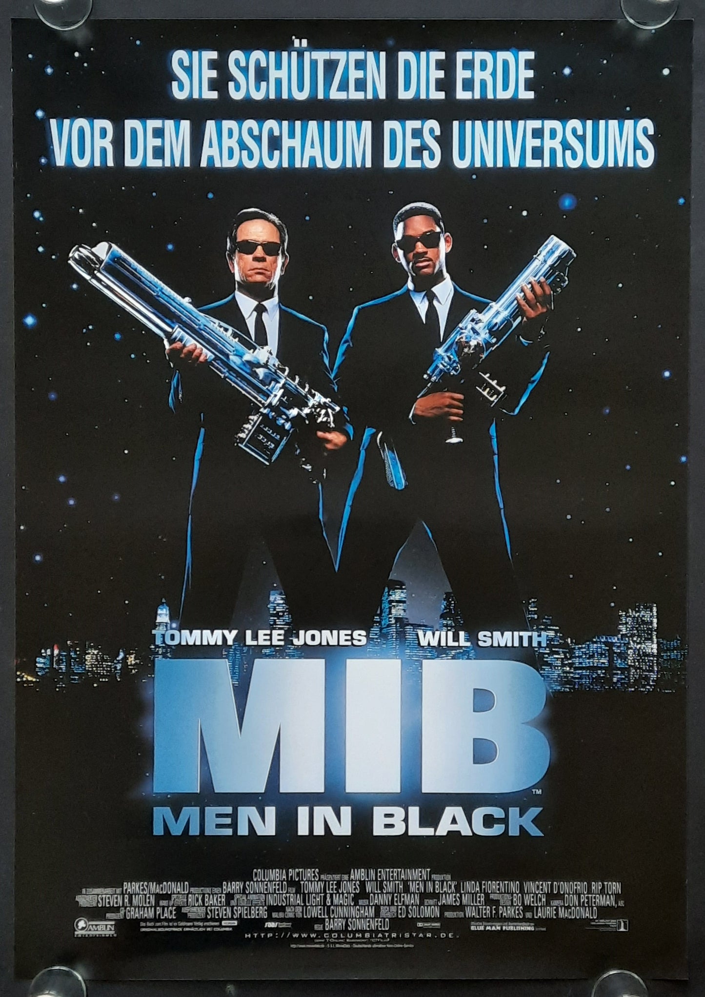 MEN IN BLACK Original Movie Poster 1997 Lee Jones Smith German 1-Sheet ROLLED