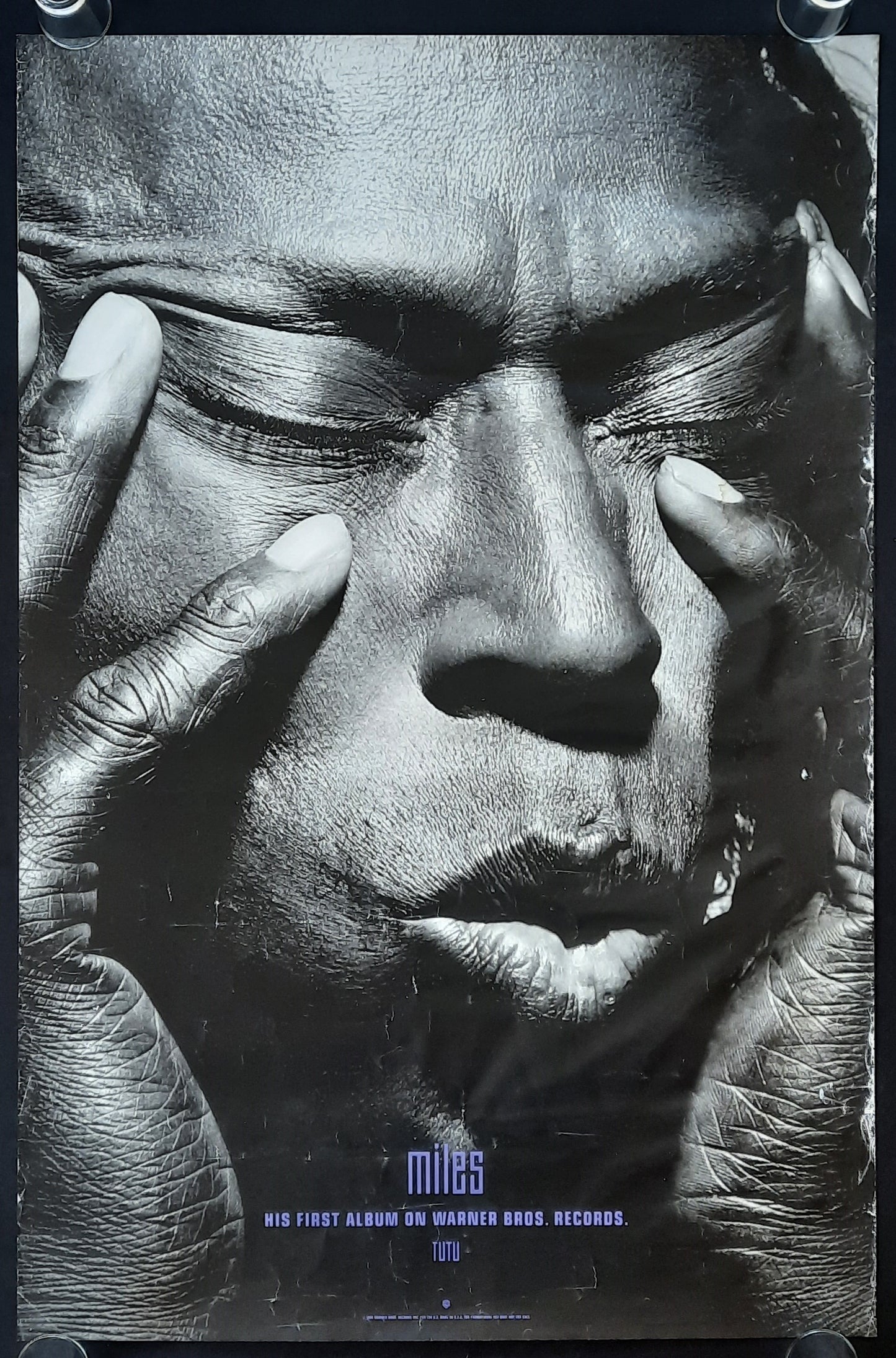 MILES DAVIS Original Promotion Poster - 1986 Album TUTU V2