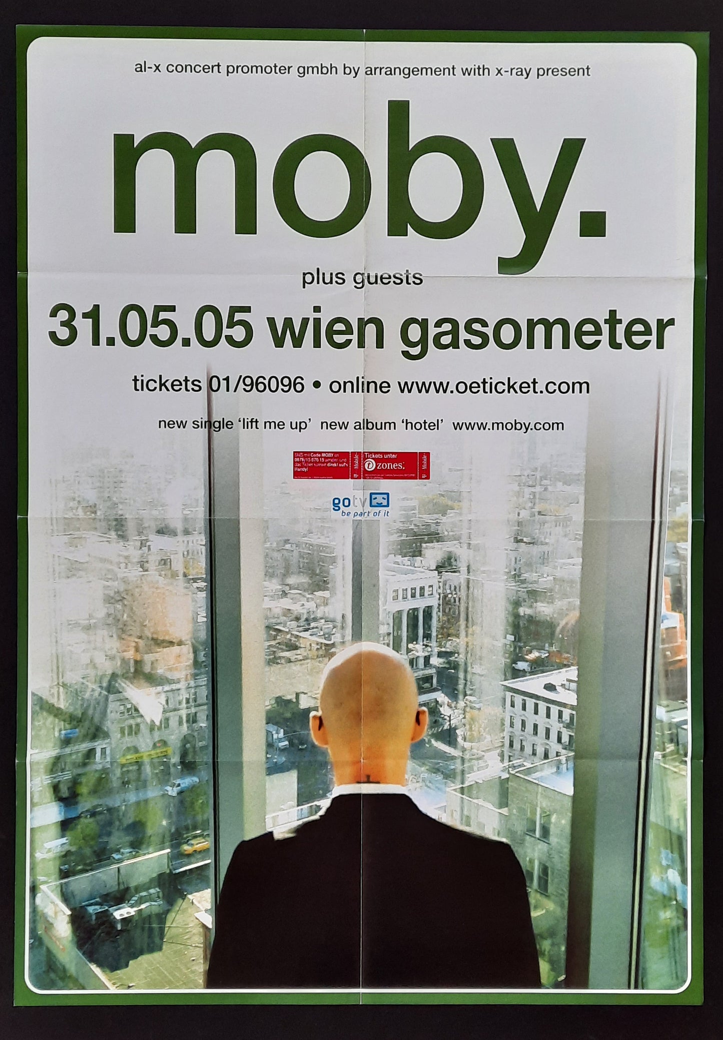 MOBY 2005 Concert Poster May 31st Vienna Austria 1st print 2