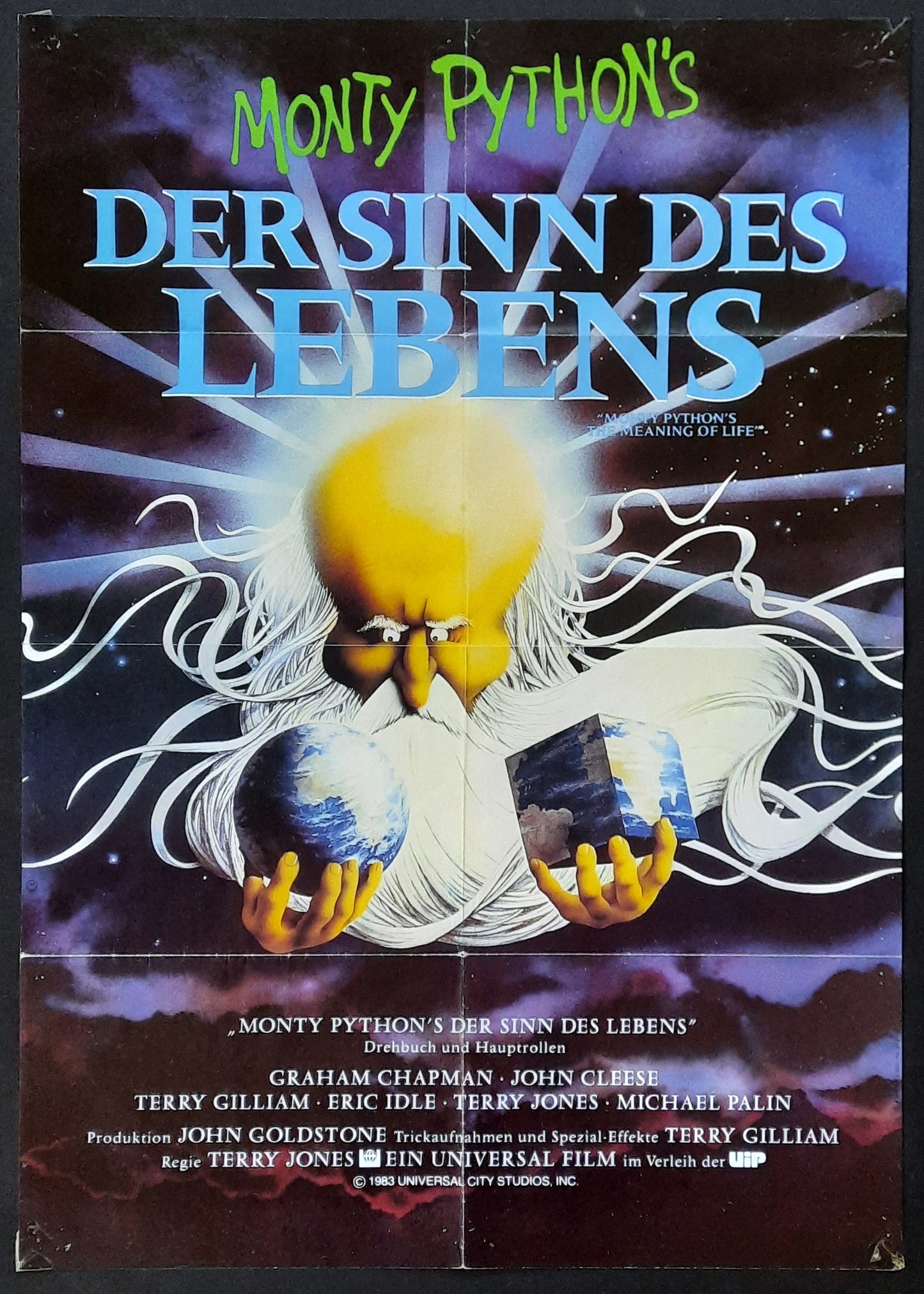 MONTY PYTHON'S THE MEANING OF LIFE Original Movie Poster 1983 Terry Jones German 1-Sheet