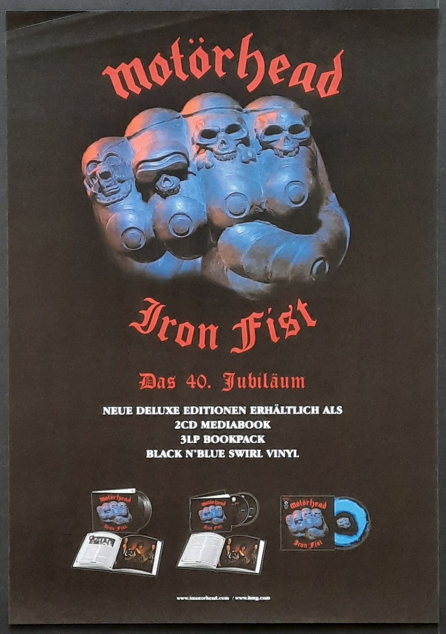 MOTÖRHEAD 2022 Original Promotion Poster - Album IRON FIST 40th Anniversary Edition