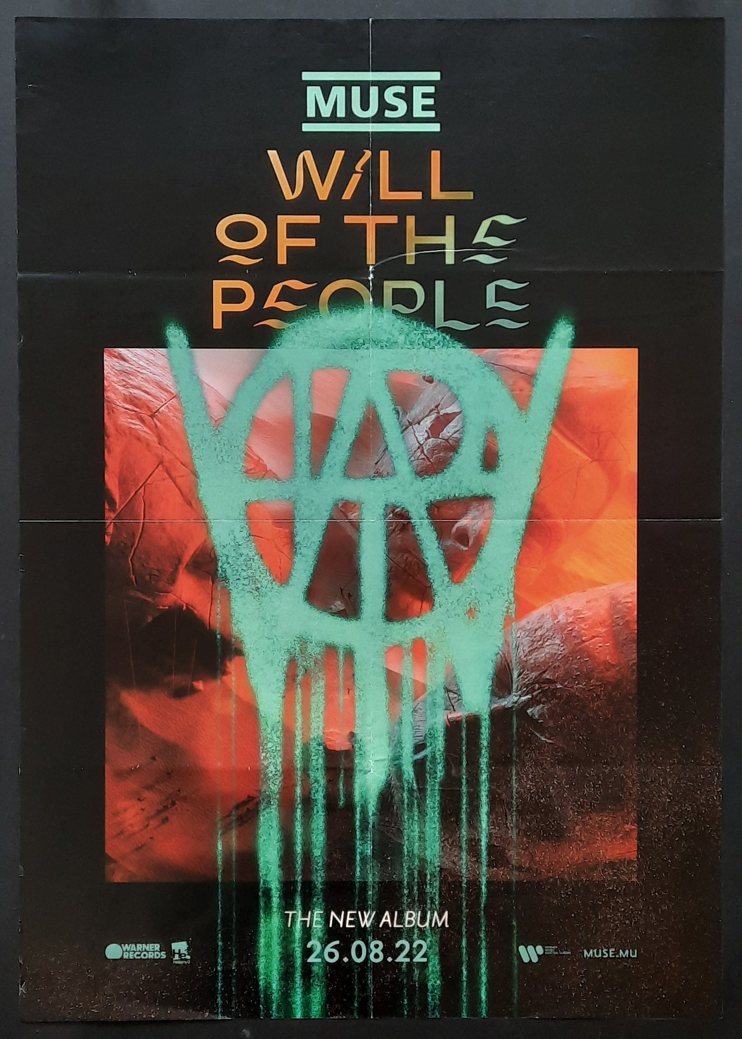 MUSE Original Promotion Poster - 2022 Album WILL OF THE PEOPLE