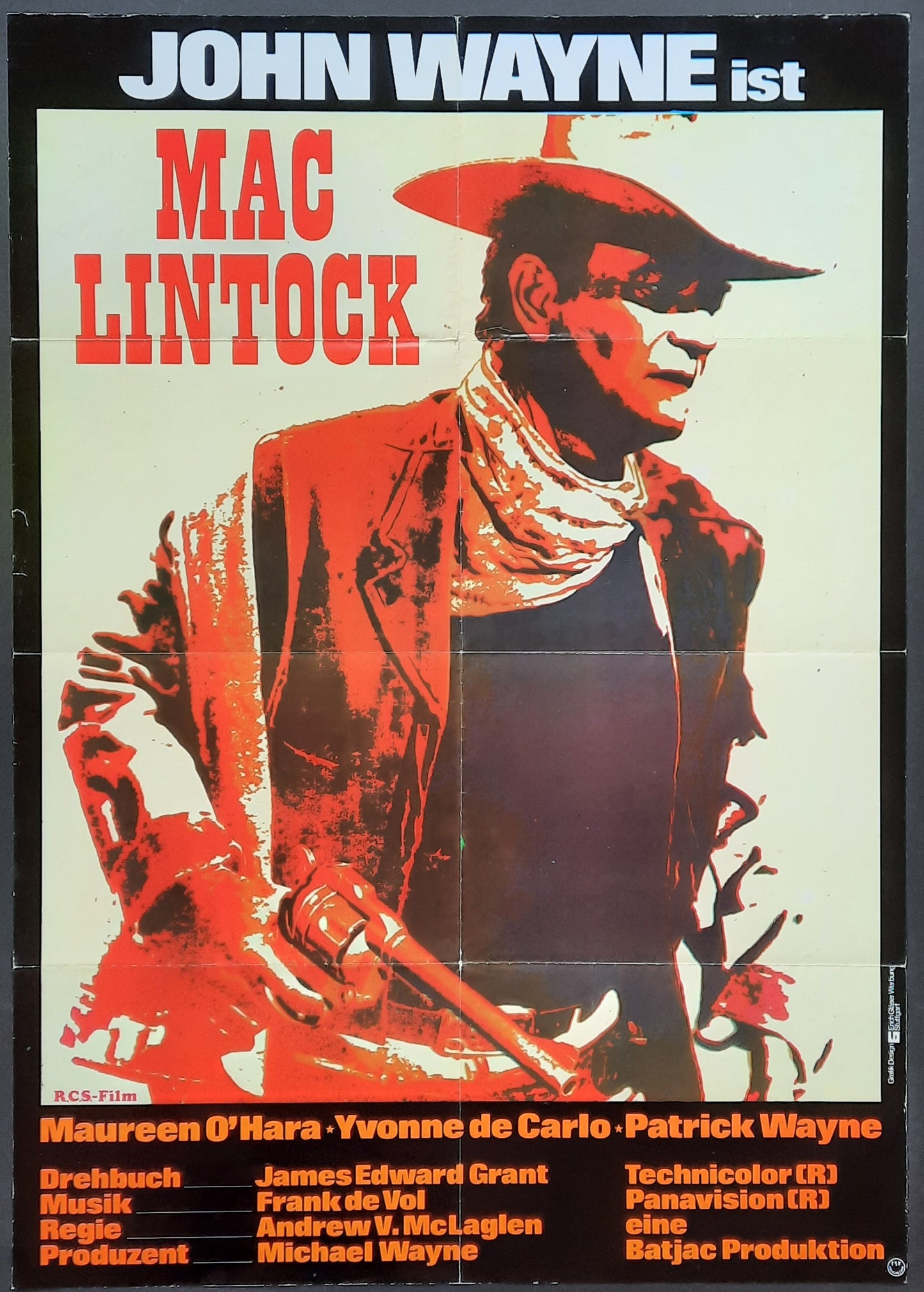 McLINTOCK MAC LINTOCK Original Movie Poster 1964 John Wayne German 1-Sheet Poster