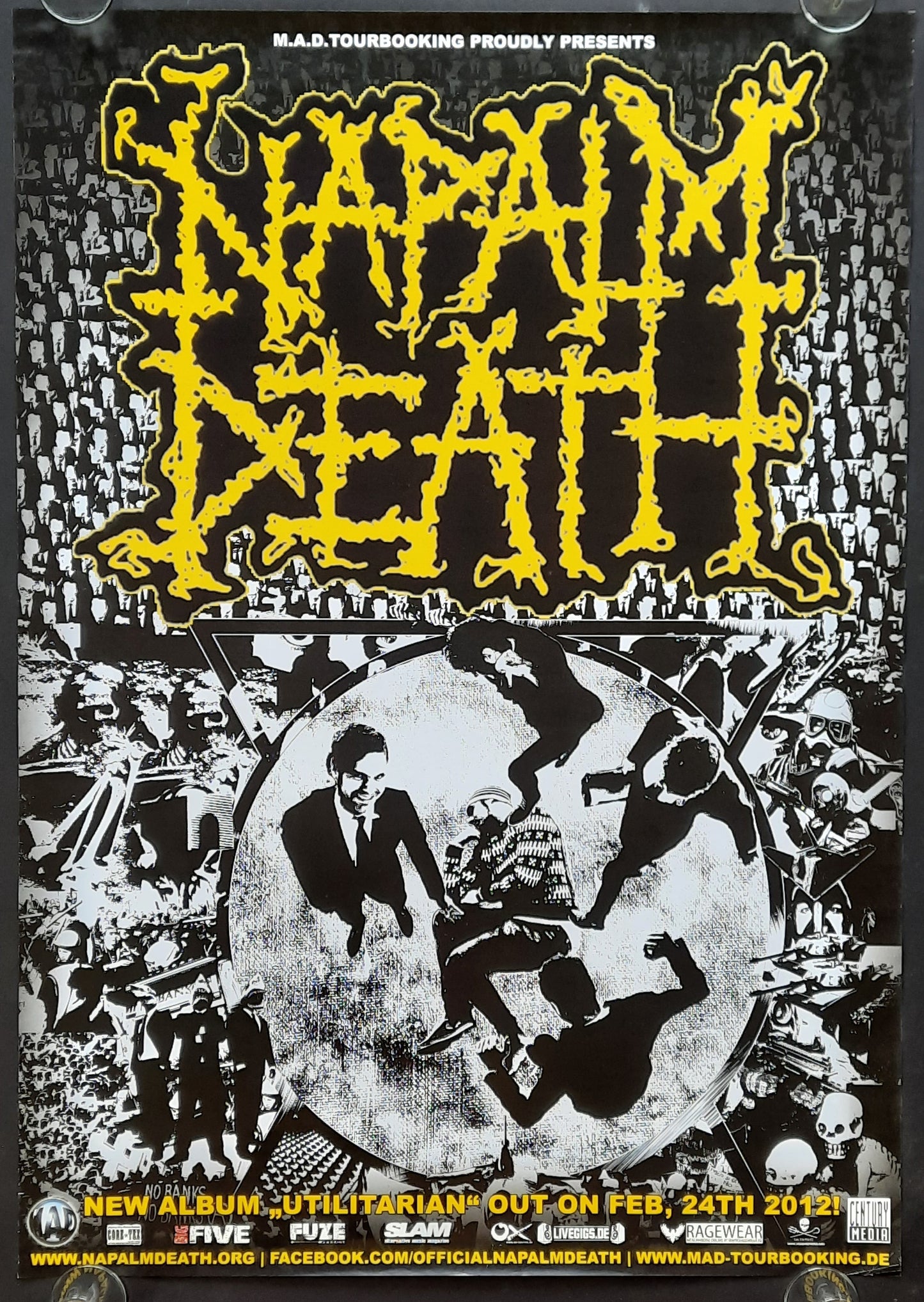 NAPALM DEATH Original Promotion Poster - 2012 Album UTILITARIAN