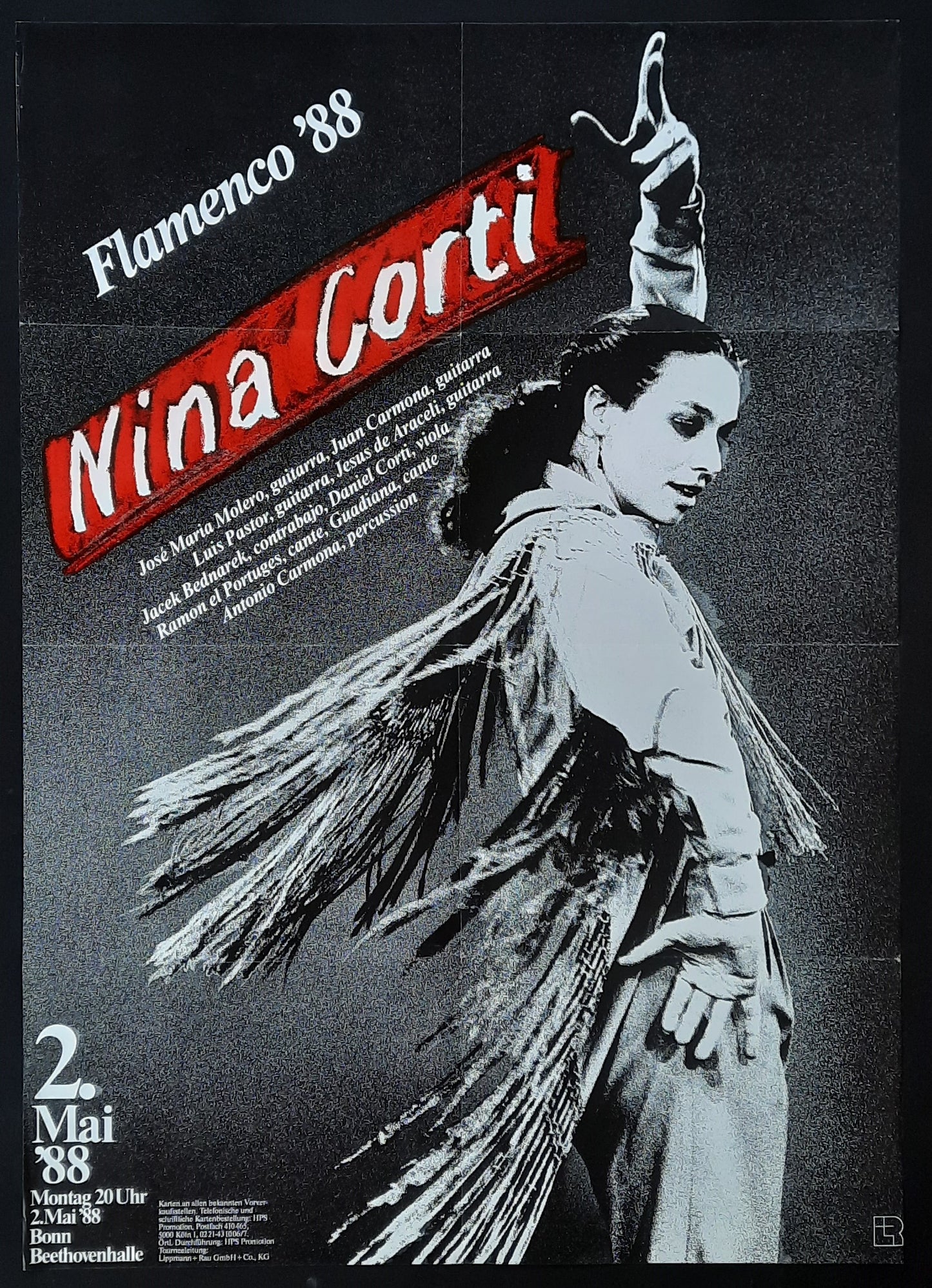NINA CORTI Original Show Poster May 2, 1988 Essen FLAMENCO '88 1