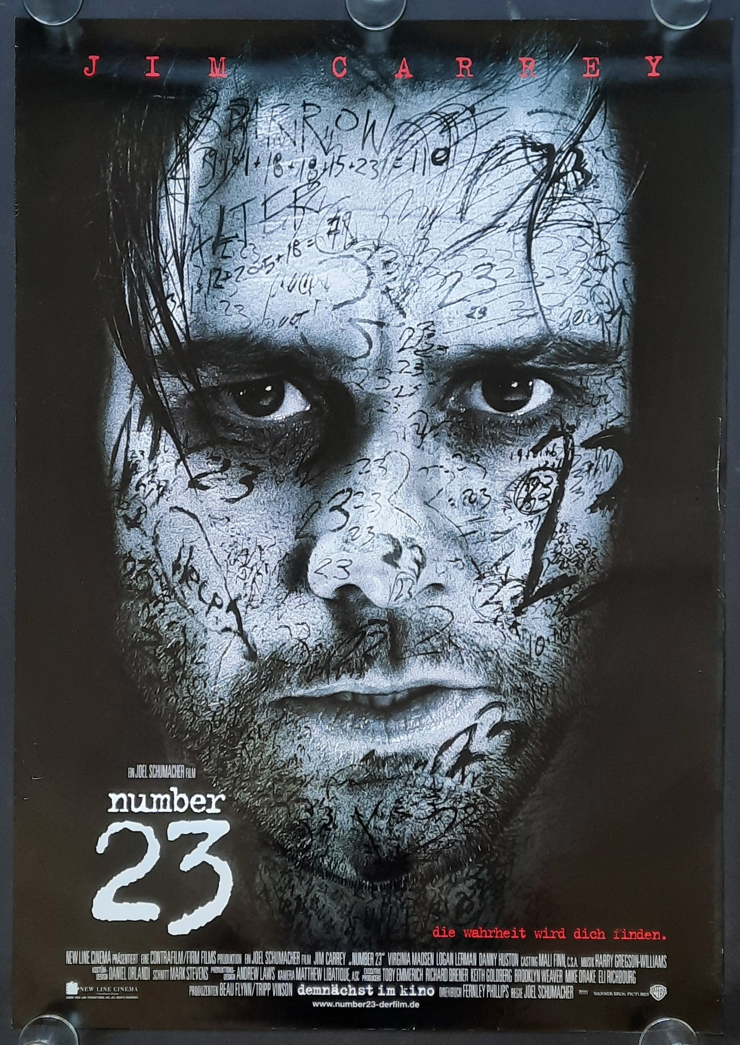 NUMBER 23 Original Movie Poster 2007 Schumacher German 1-Sheet ROLLED