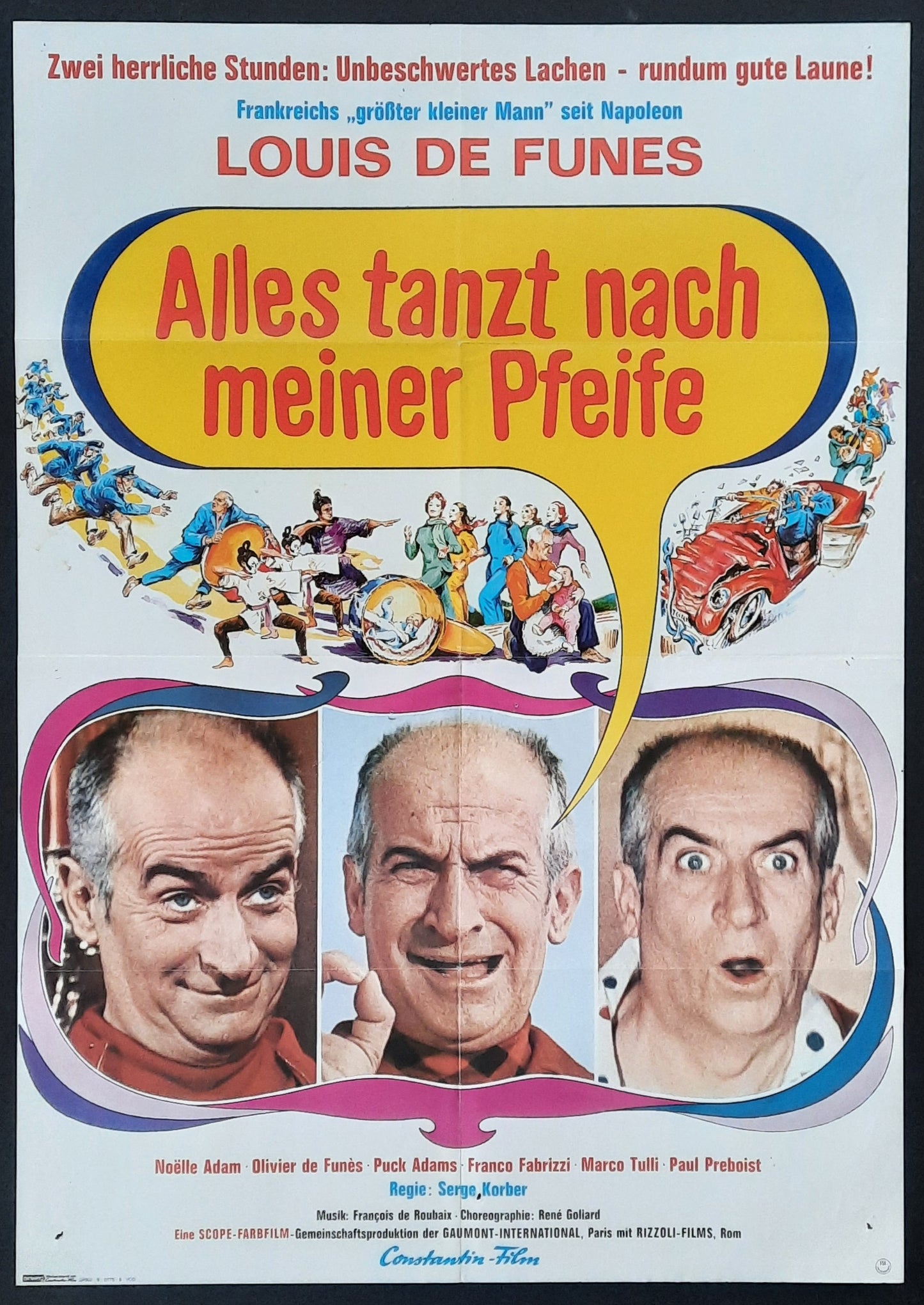 ORCHESTRA MAN Original Movie Poster 1970 Louis de Funes German 1-Sheet