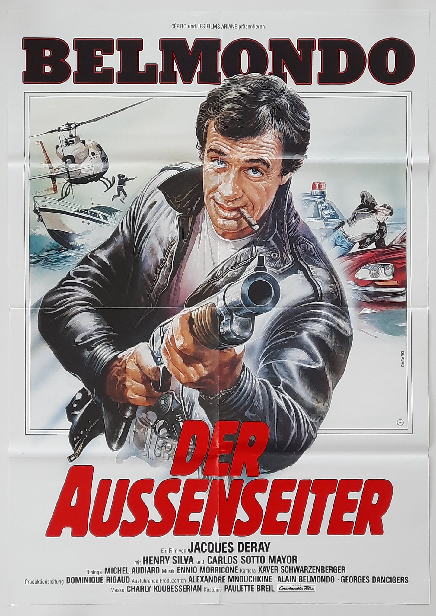 OUTSIDER (Le Marginal) 1983 Original Movie Poster Jean P. Belmondo German 1-Sheet 2