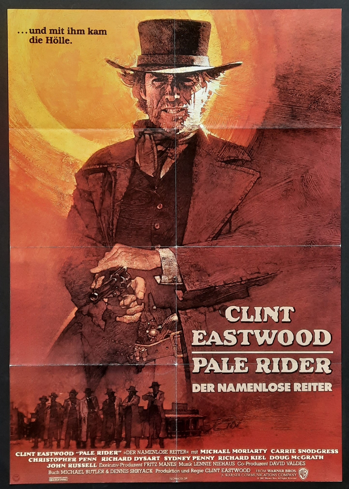 PALE RIDER 1985 Clint Eastwood Original Movie Poster German 1-Sheet 2