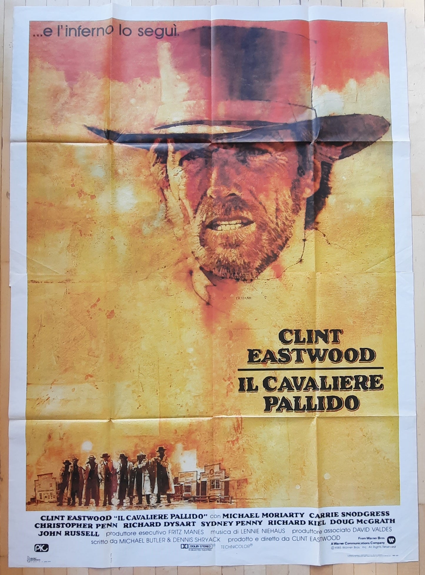 PALE RIDER 1985 Original Movie Poster Clint Eastwood Italian 4-Sheet ULTRALARGE 55" x 79 " 2