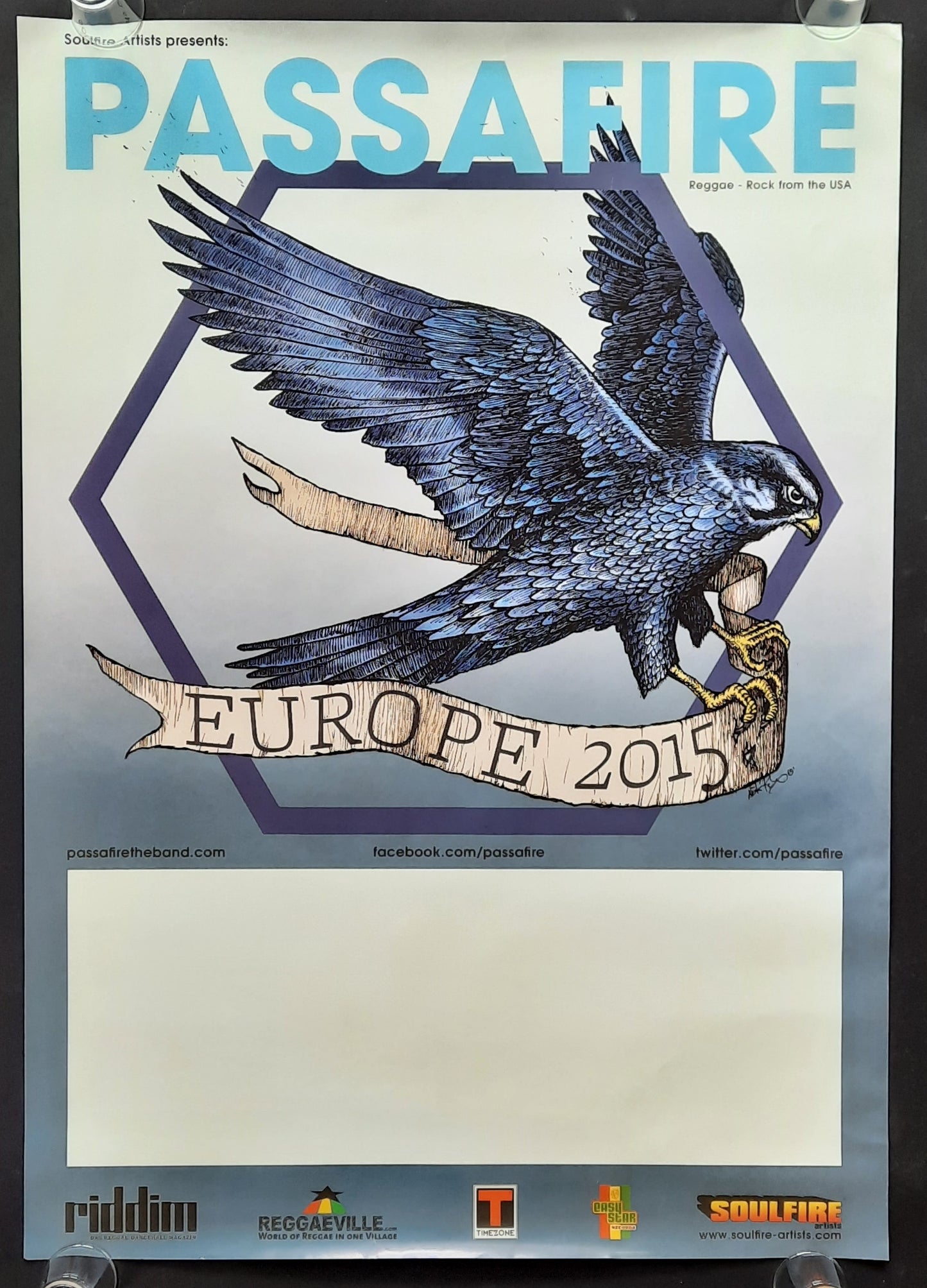 PASSAFIRE Original Concert Poster 2015 Europe