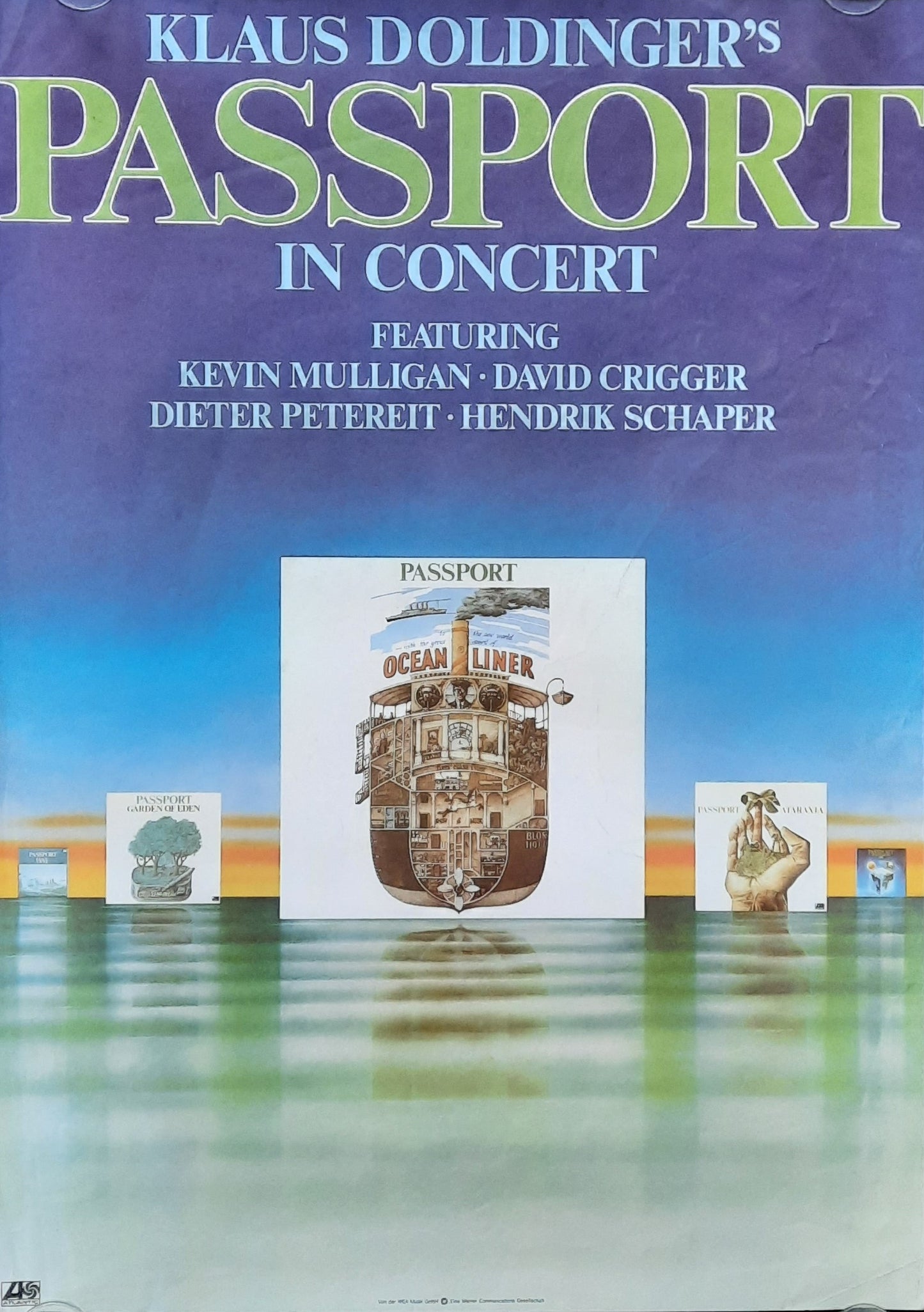 PASSPORT Klaus Doldinger 1978 Original Concert Poster Germany