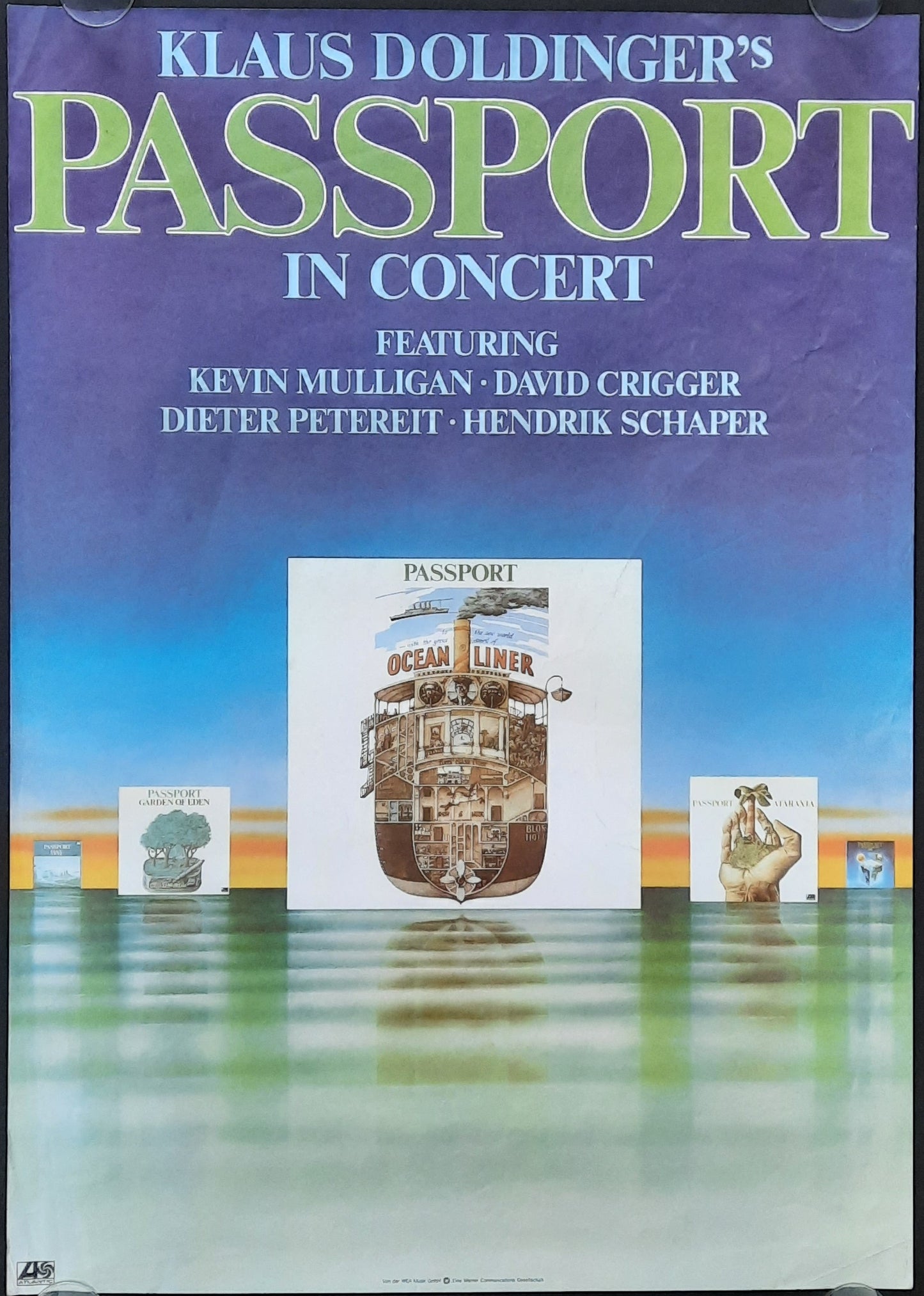 PASSPORT Klaus Doldinger 1978 Original Concert Poster Germany 2