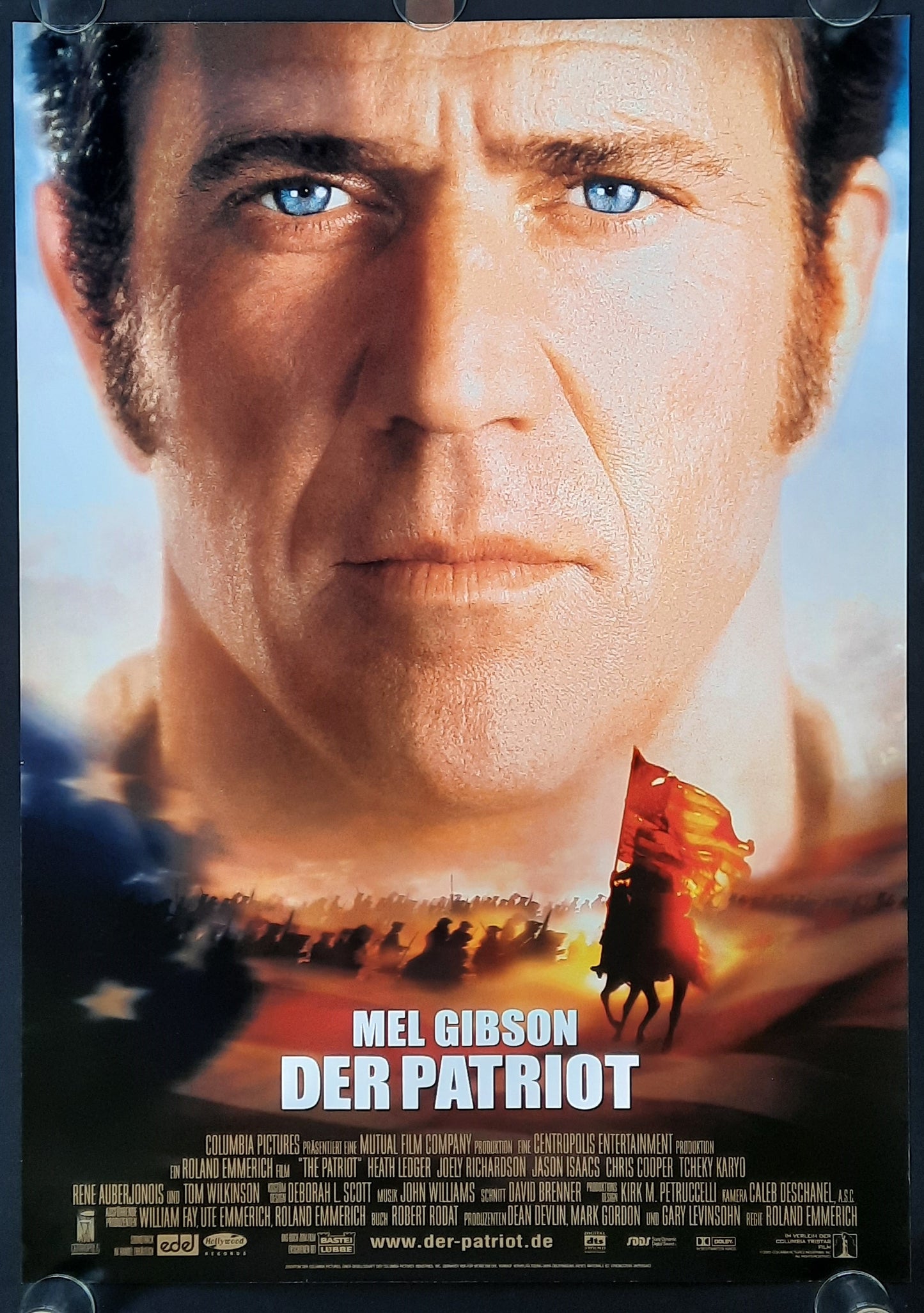 PATRIOT Original Movie Poster 2000 Mel Gibson German 1-Sheet ROLLED